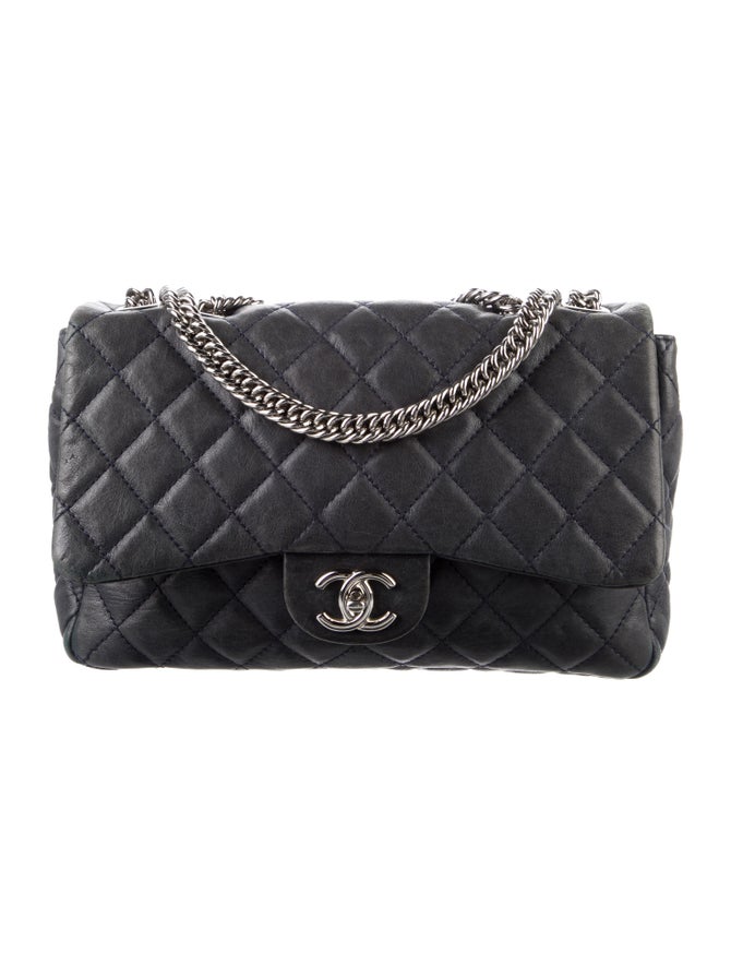 Chanel Bijoux Chain Jumbo Flap Bag Blue Shoulder Bags, Handbags