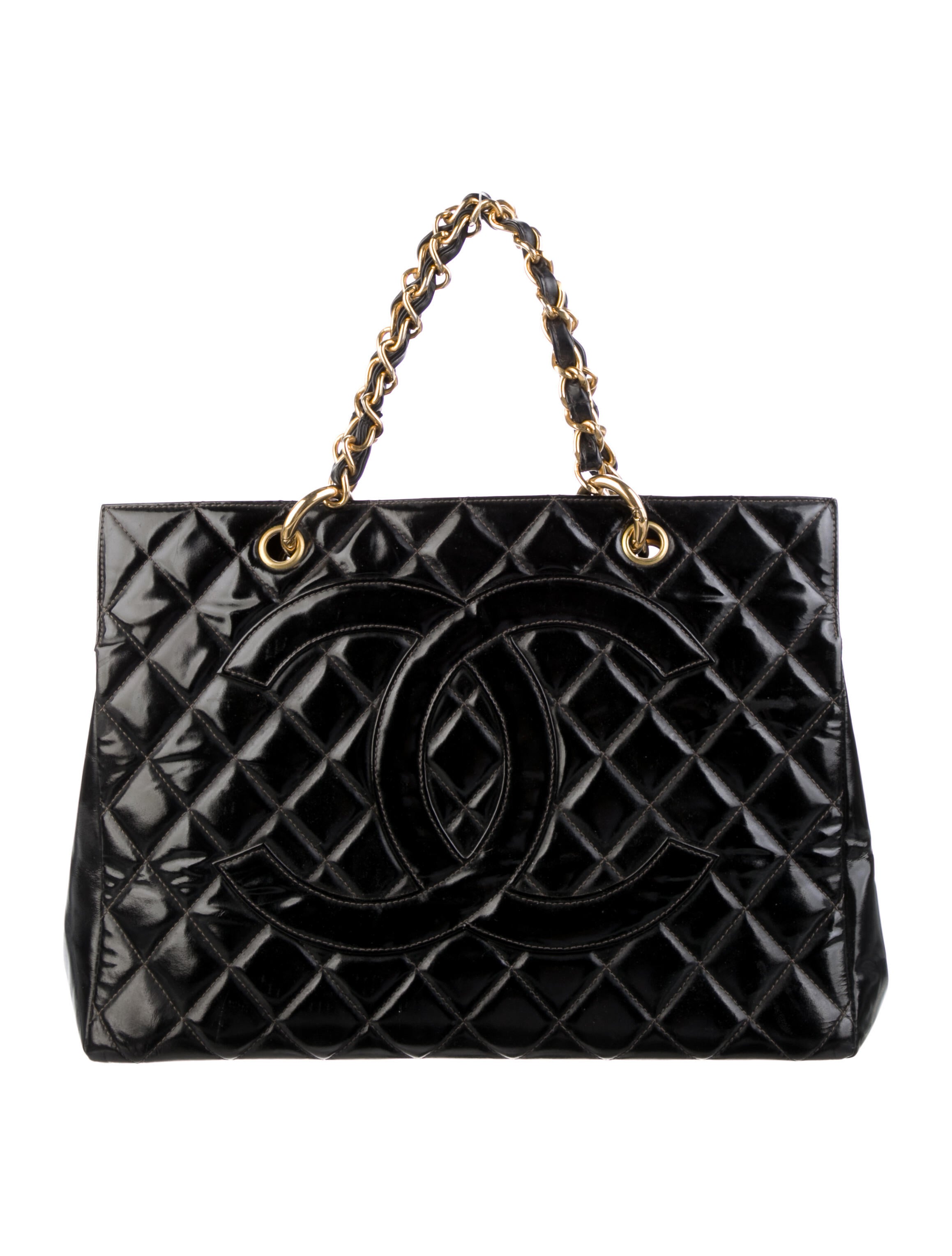 Chanel Vintage Patent Grand Shopping Tote
