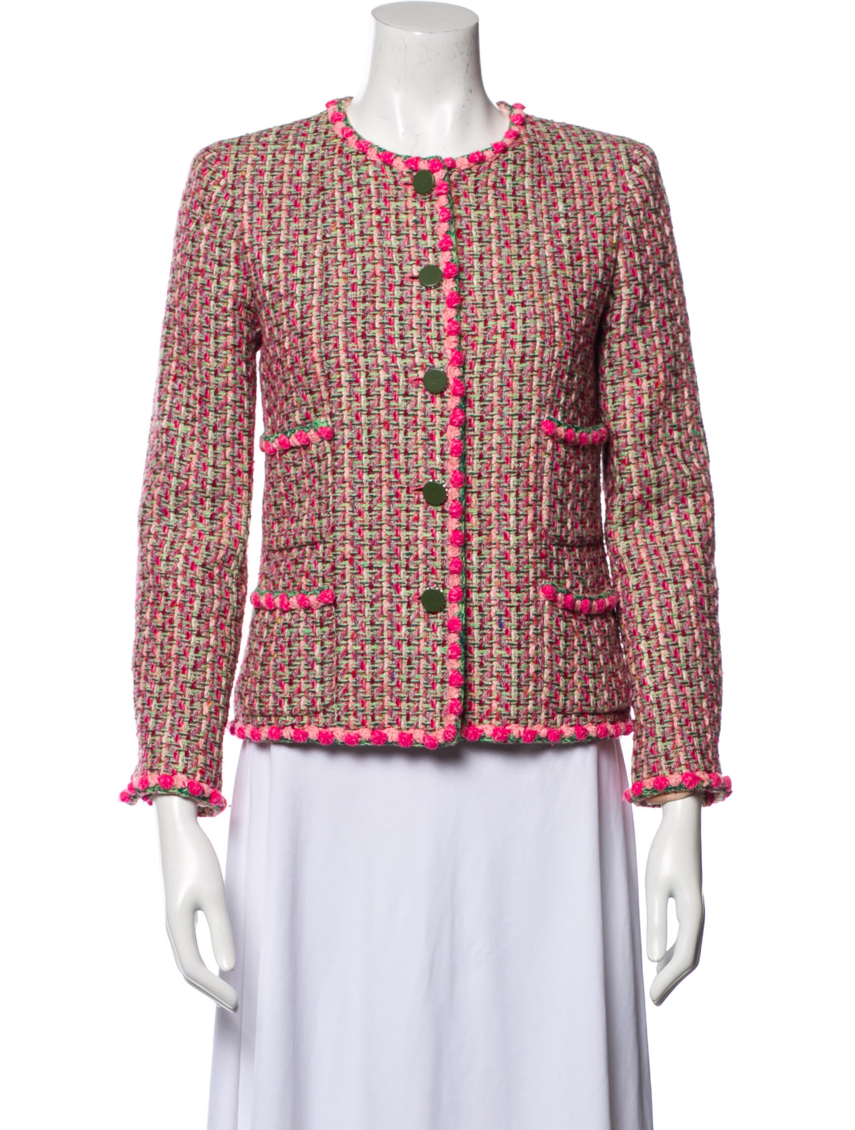 Chanel 2002 Tweed Pattern Evening Jacket