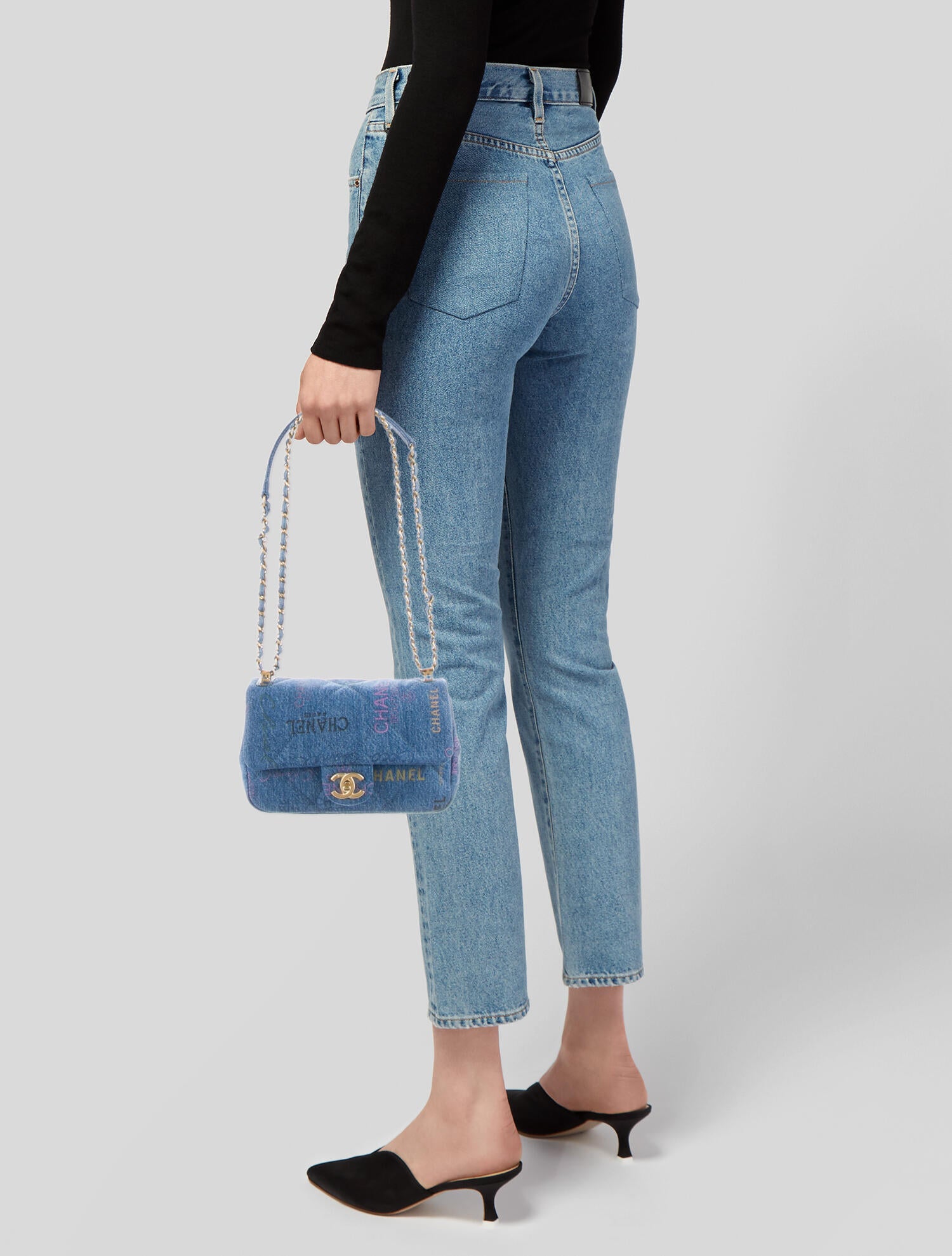 Chanel 2022 Small Denim Mood Single Flap Bag Shoulder Bags, Handbags