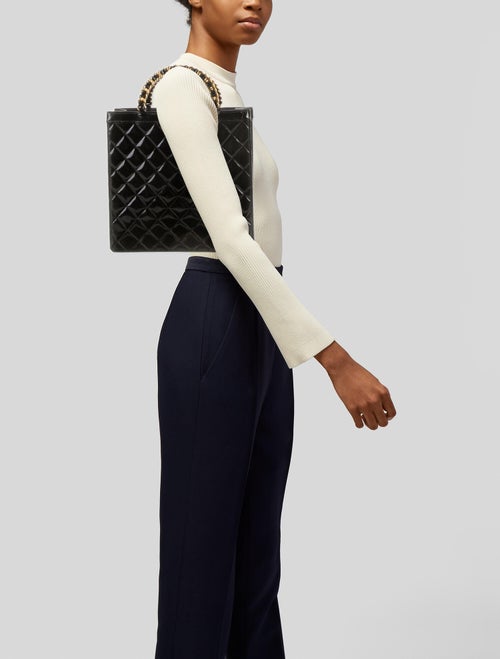 Chanel Quilted Chain-Handle Tote