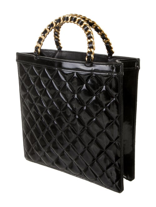 Chanel Quilted Chain-Handle Tote