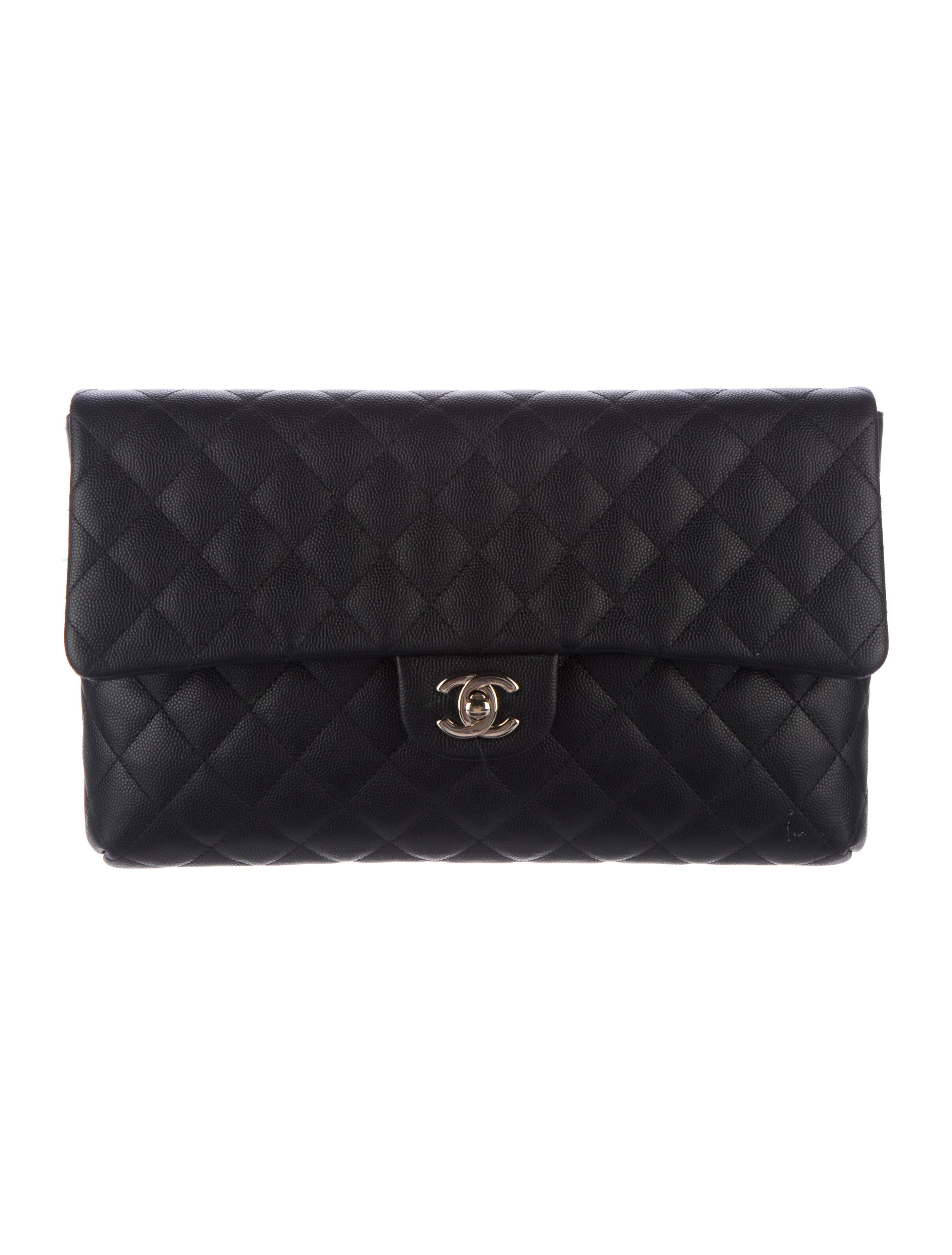 Chanel Quilted Timeless Clutch Black Clutches, Handbags CHA186304