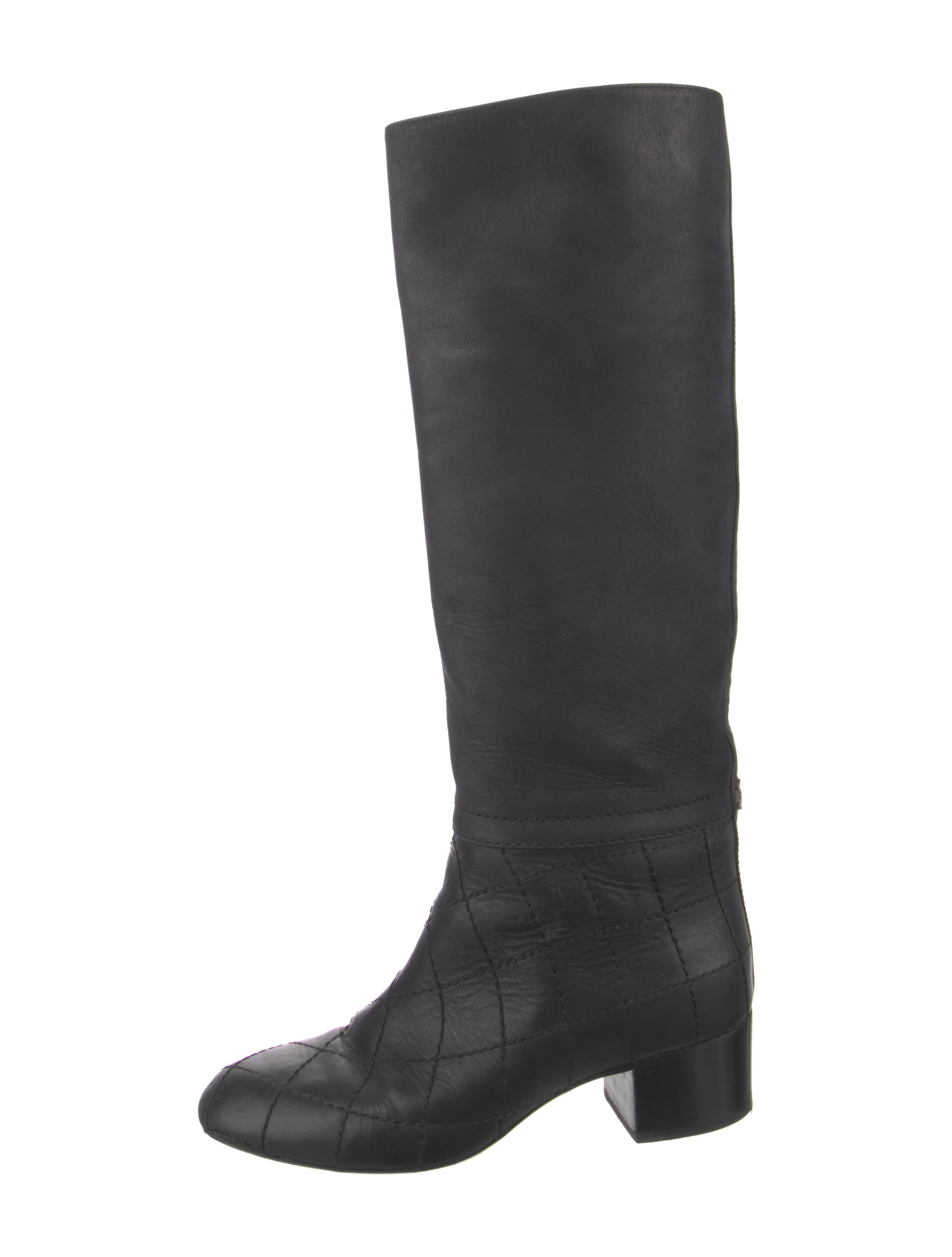 Chanel Leather Riding Boots