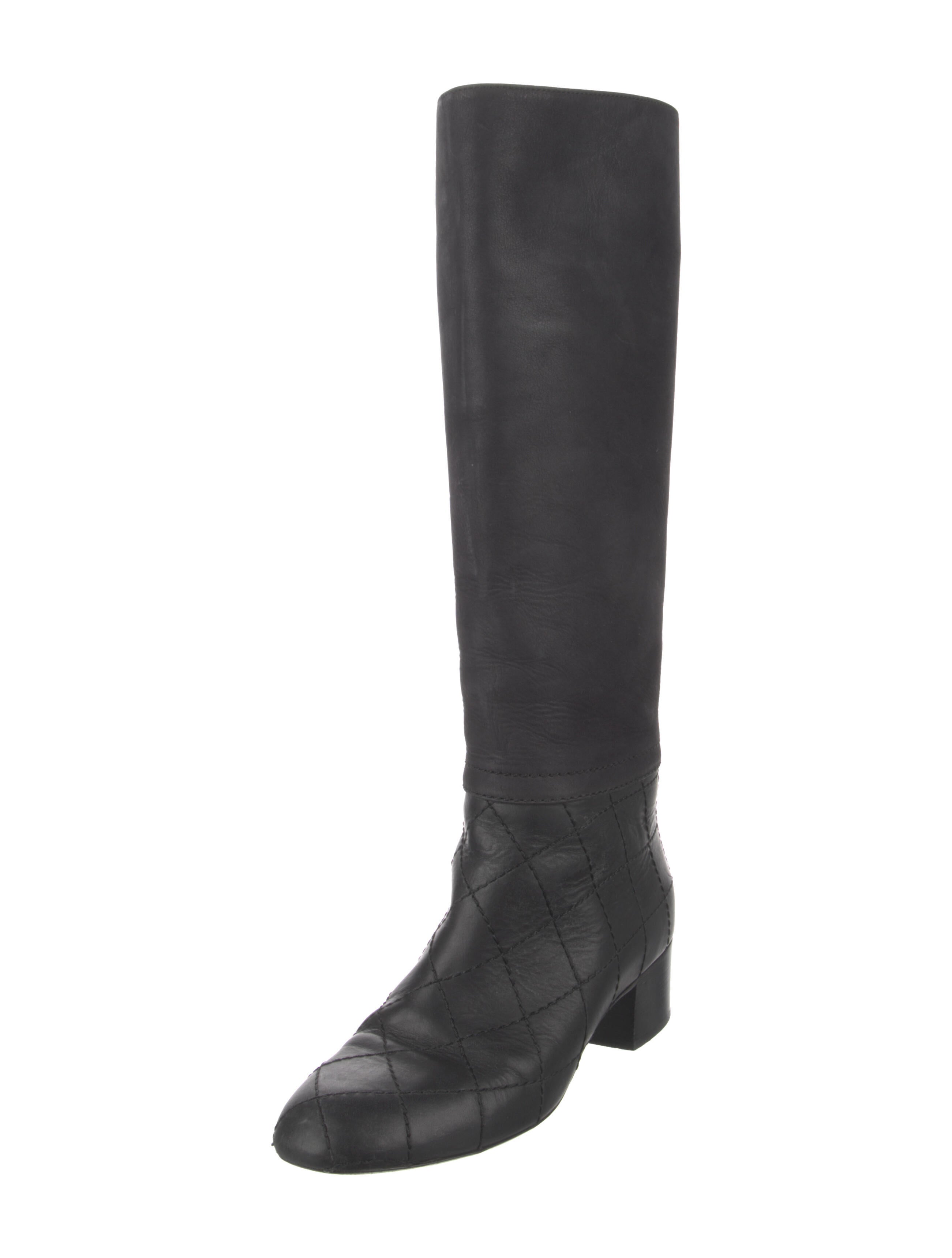 Chanel Leather Riding Boots Black Boots, Shoes CHA787714 The RealReal