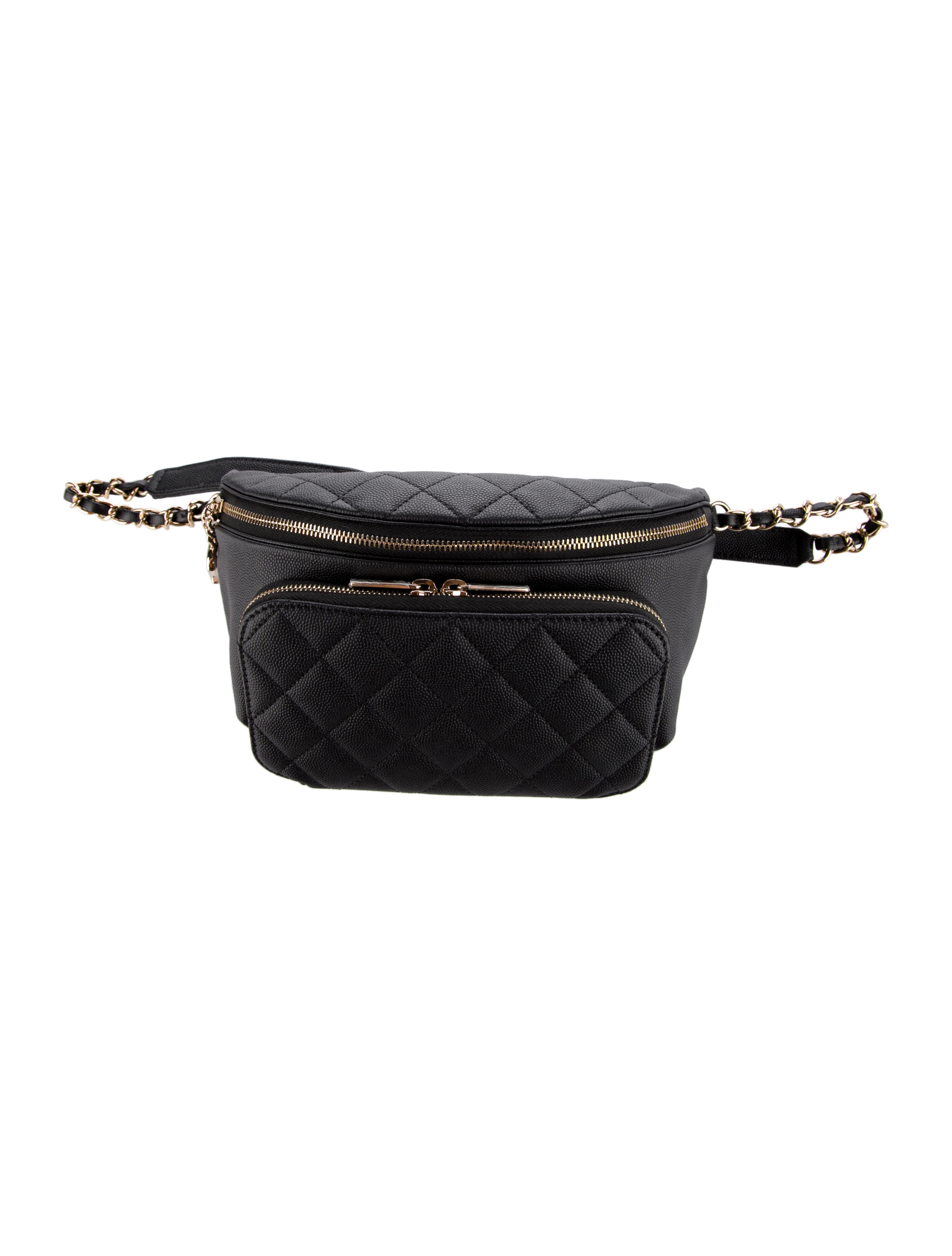 Chanel Business Affinity Waist Bag Black Waist Bags, Handbags