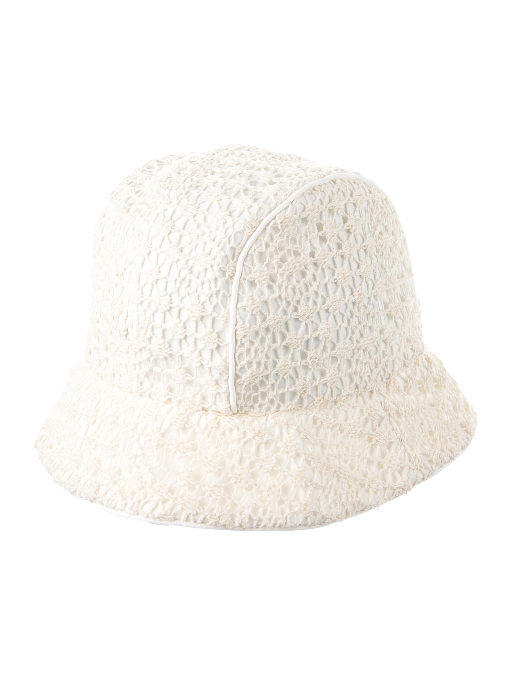 Chanel Crochet Bucket Hat - White Hats, Accessories