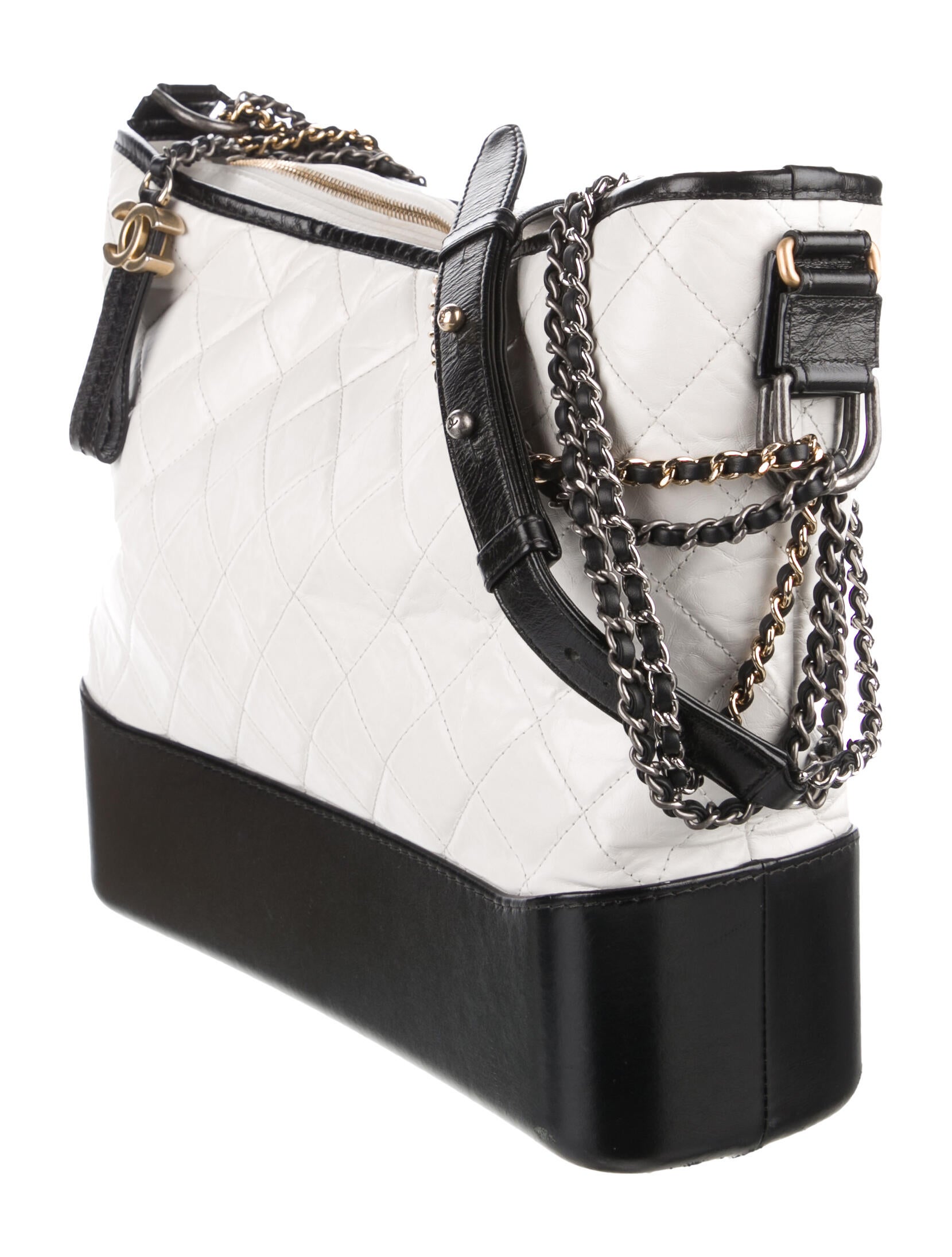 Chanel Large Gabrielle Hobo White Hobos, Handbags CHA797178 The