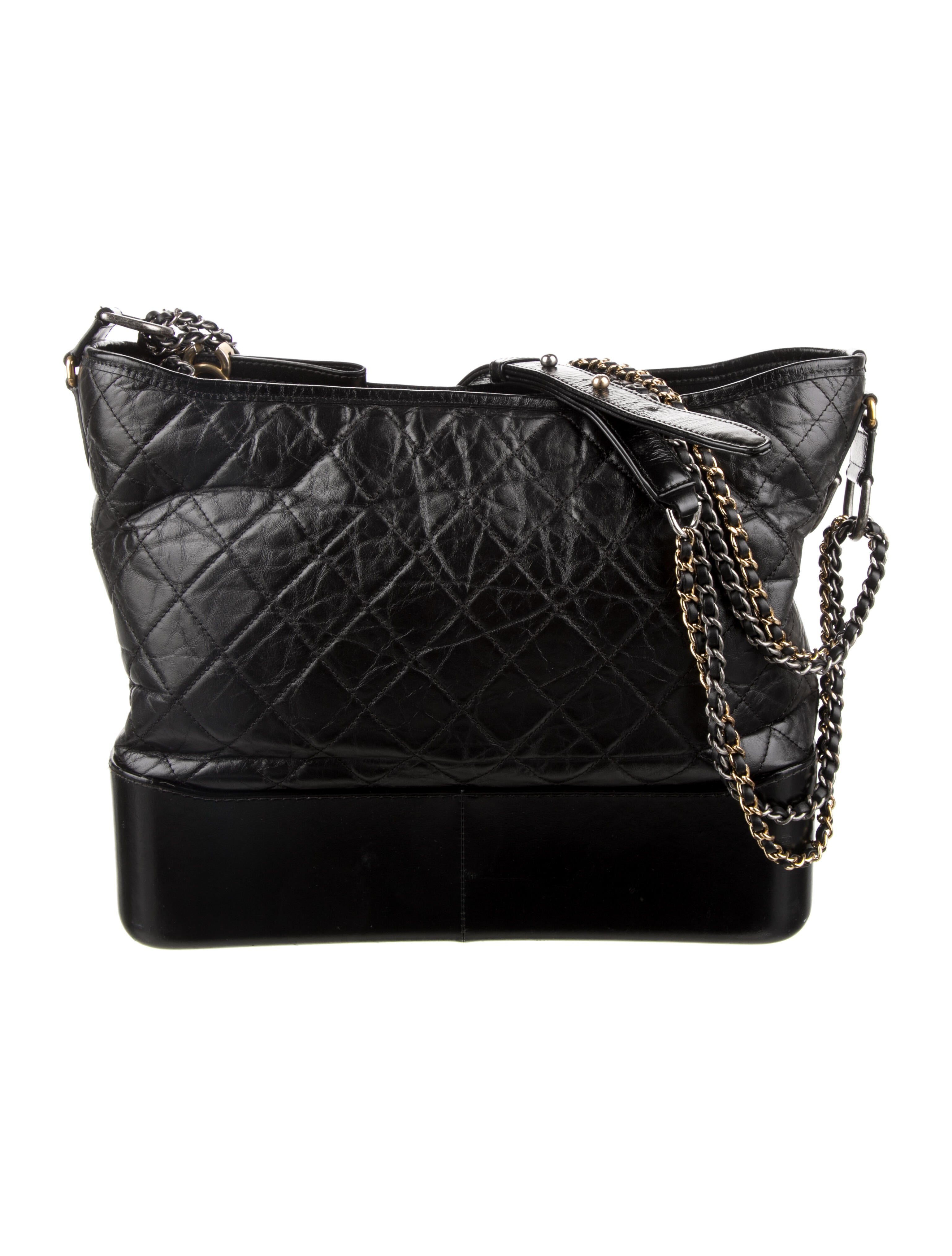 Chanel Large Gabrielle Hobo Black Hobos Handbags Cha8194 The Realreal