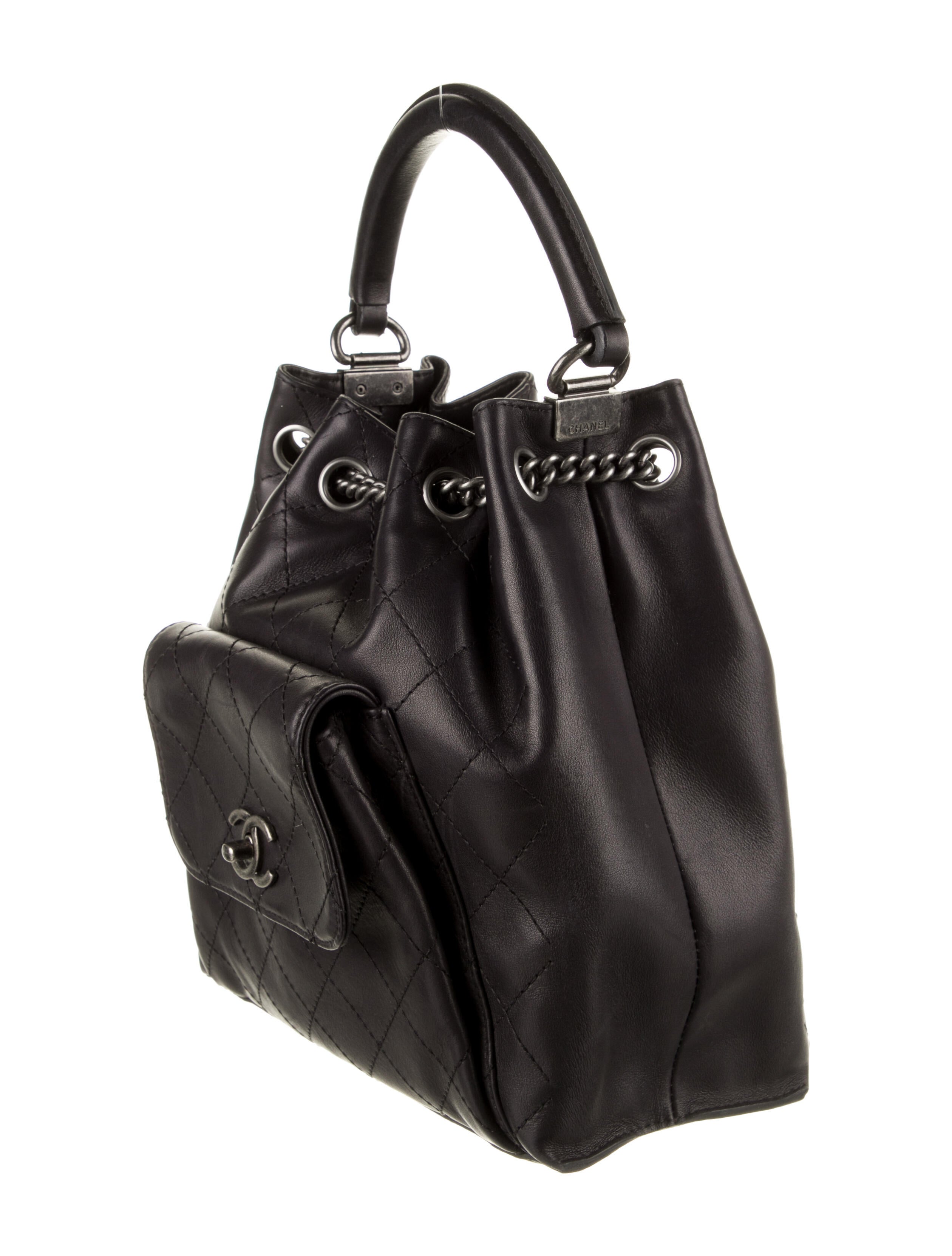 Chanel Vintage Caviar CC Chain Backpack - Black Backpacks, Handbags ...
