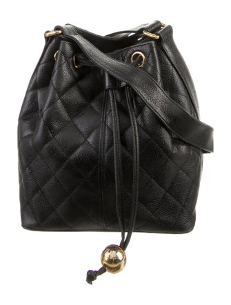 Chanel Calfskin Quilted Bucket Bag w/ Pouch