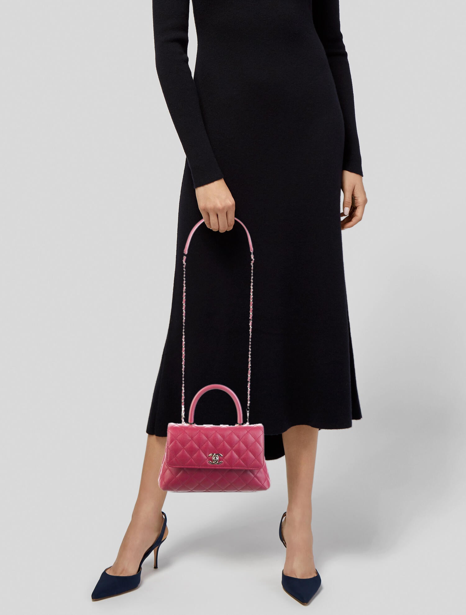 Chanel Small Coco Handle Flap Bag Pink Handle Bags, Handbags CHA804215 The RealReal