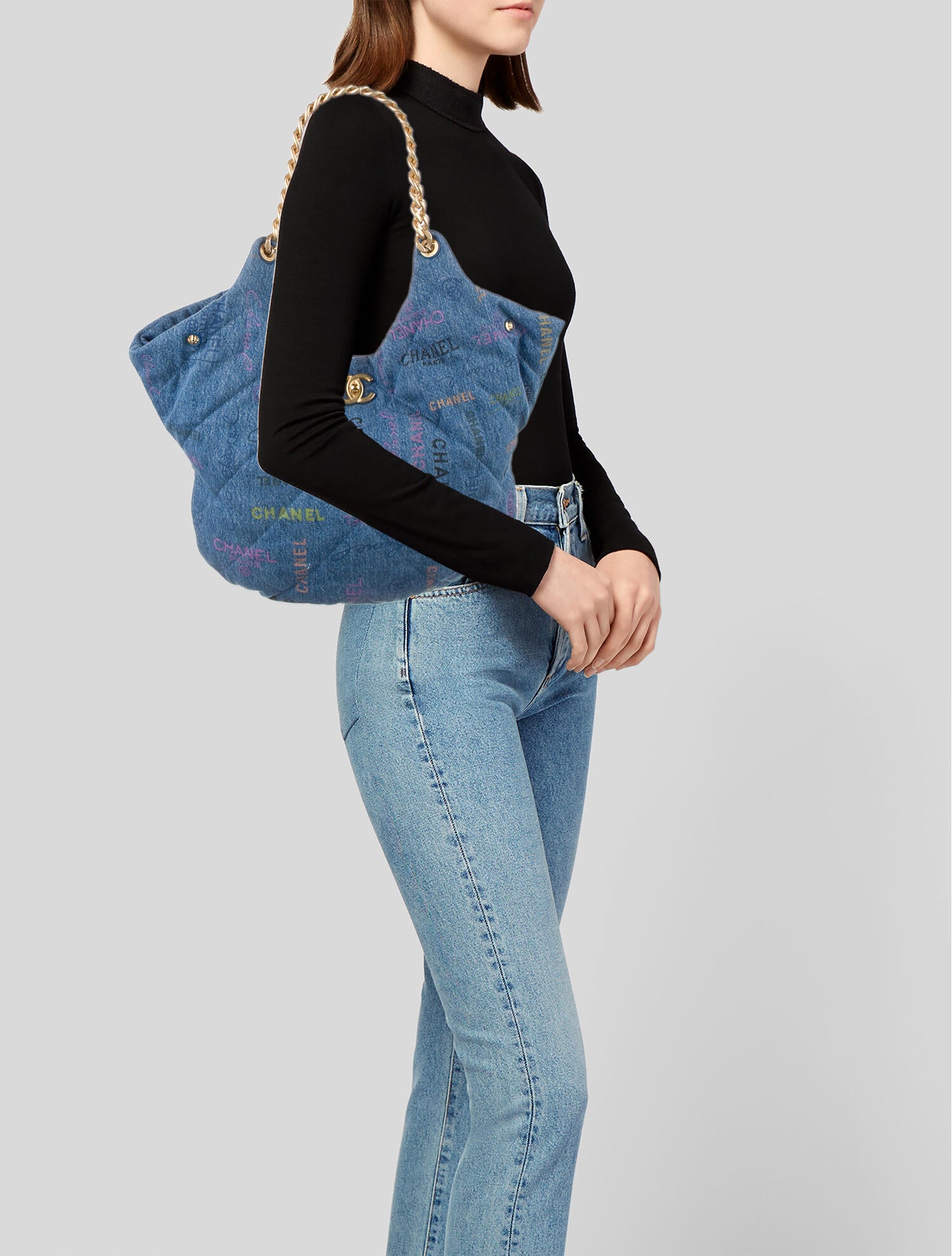 Chanel 2022 Denim Mood Hobo Blue Hobos, Handbags CHA806884 The