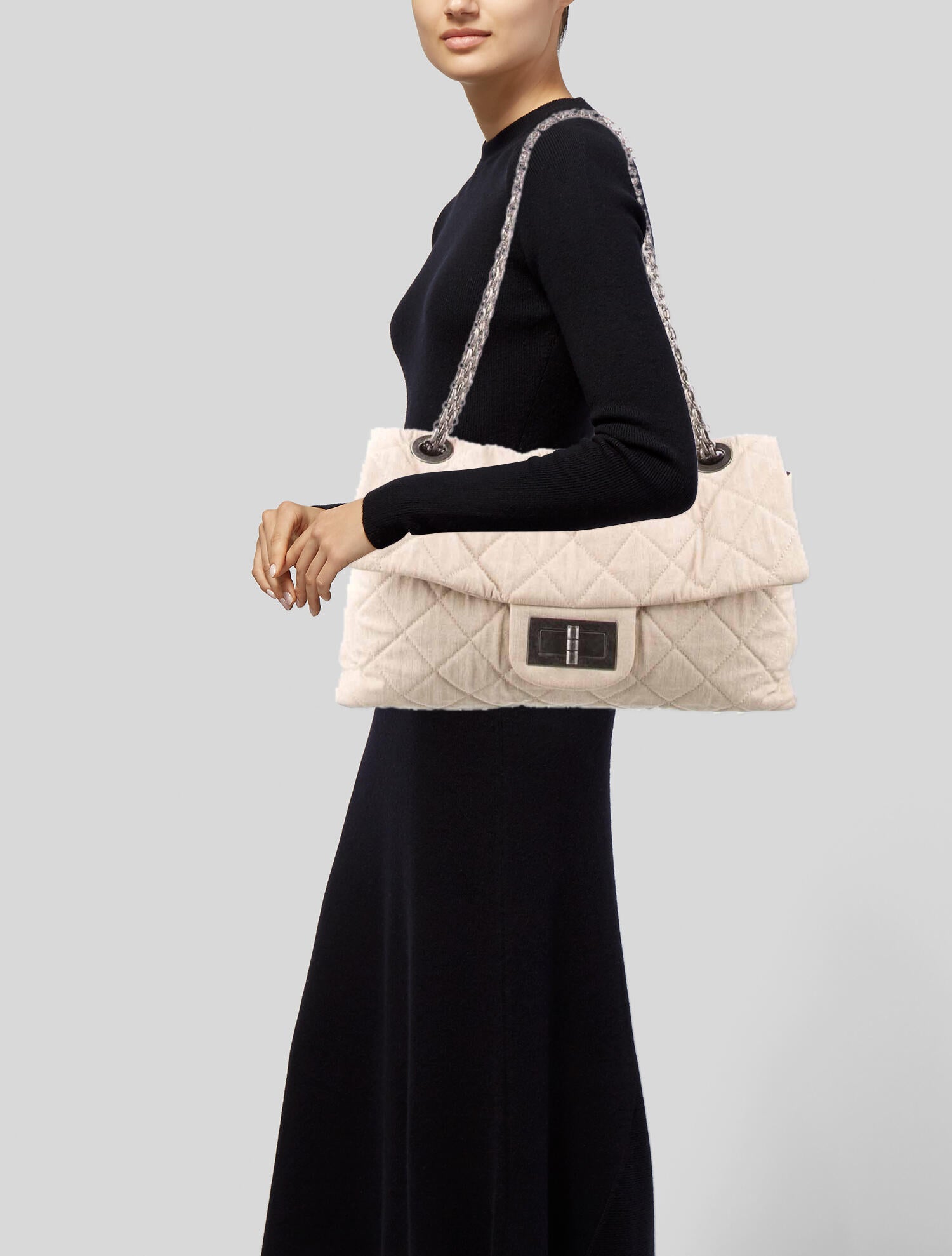 Chanel Reissue XXL Flap Bag Neutrals Crossbody Bags, Handbags CHA807363 The RealReal