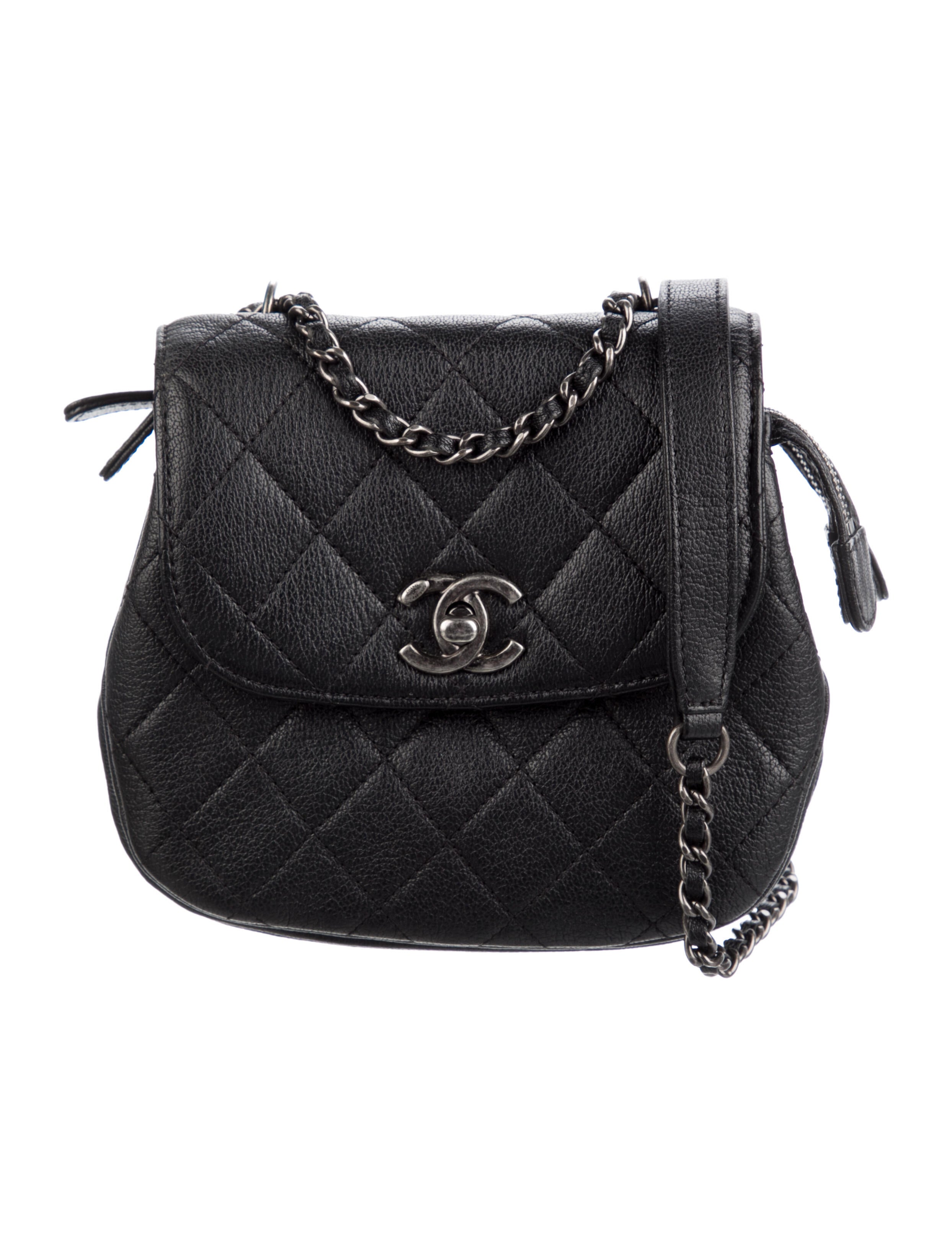 Chanel 2016 CC Doublesided Crossbody Bag Black Crossbody Bags