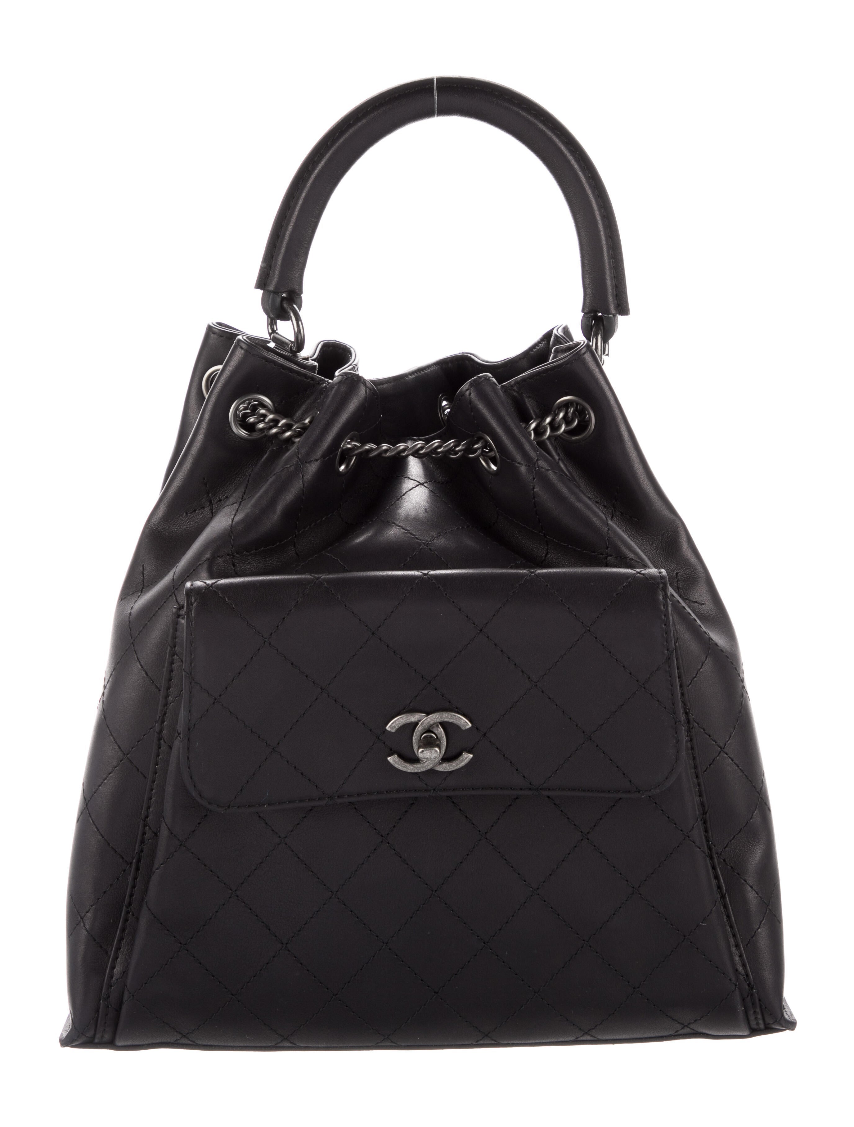 Chanel Vintage Caviar CC Chain Backpack - Black Backpacks, Handbags ...