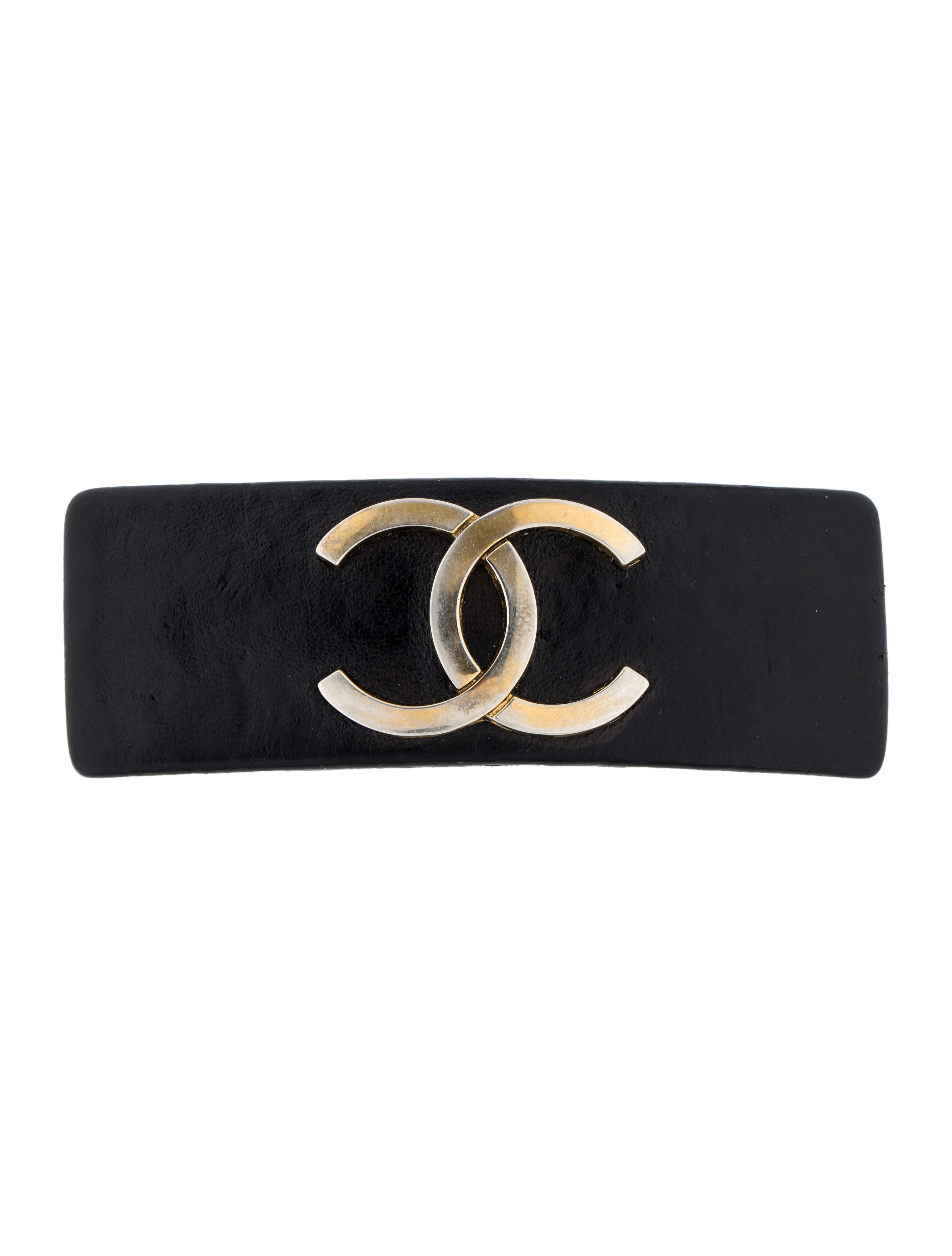 Chanel Satin Bow Barrette Black Hair Accessories, Accessories