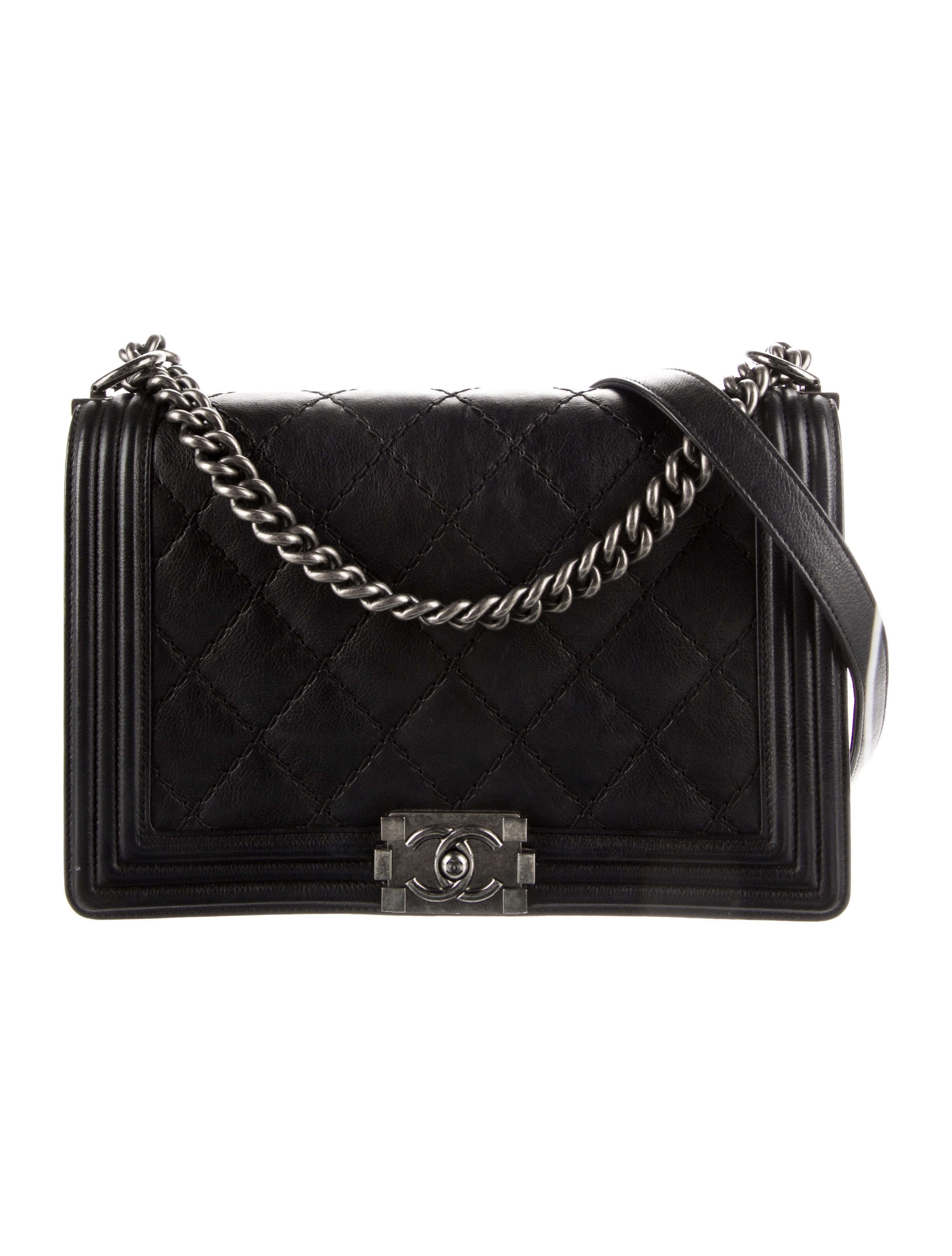 Chanel Large Nylon Tweed Flap Bag Black Shoulder Bags, Handbags