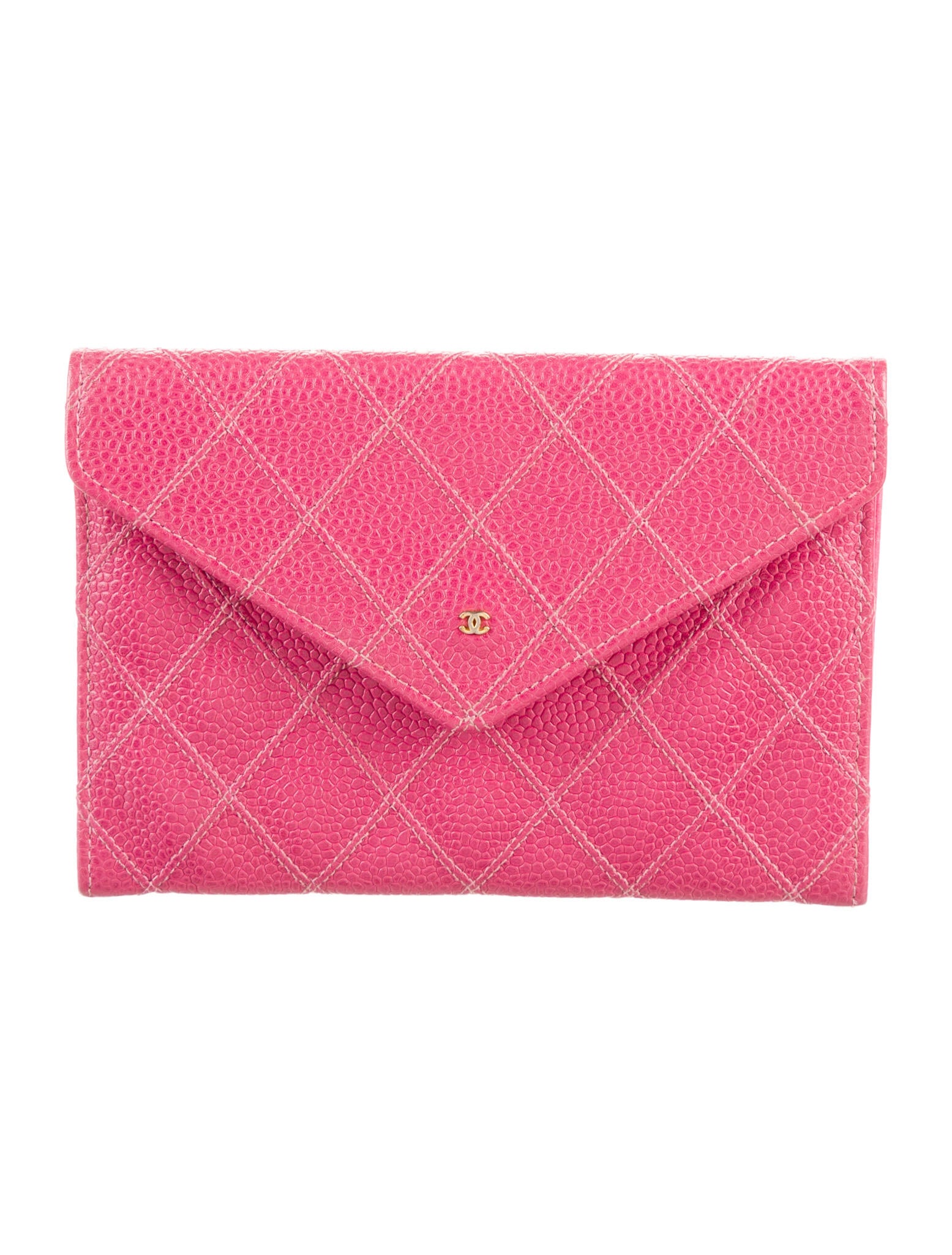 Chanel Vintage Diamond Quilt Wallet Pink Wallets, Accessories