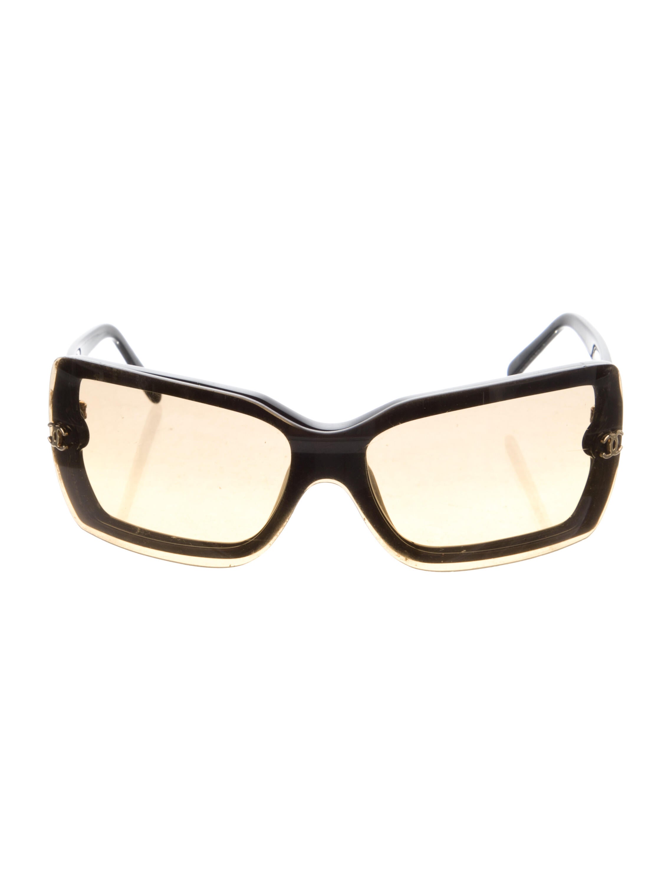 Chanel Shell Logo Sunglasses Black Sunglasses, Accessories