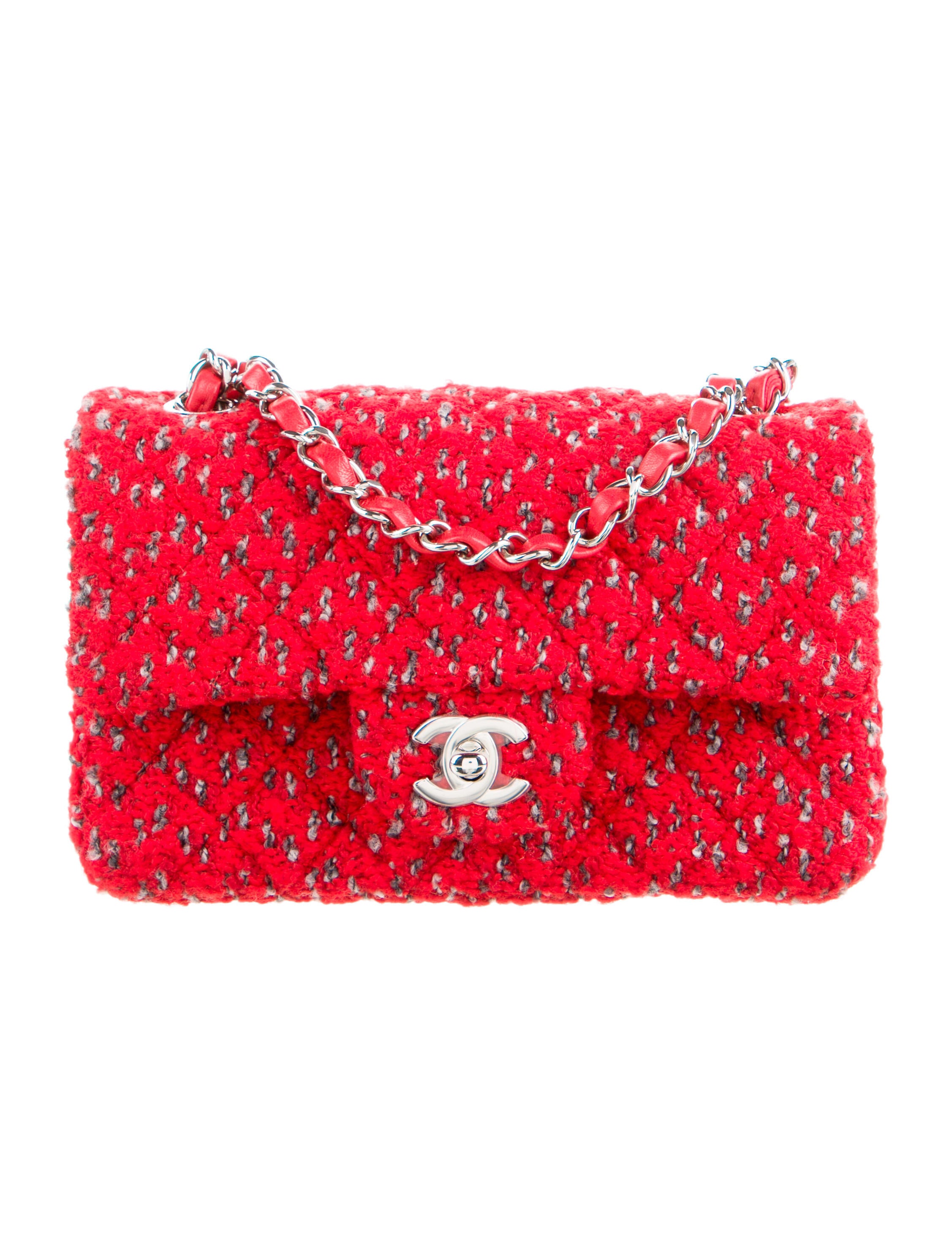 Chanel Sequin Classic Mini Flap Bag Grey Mini Bags, Handbags