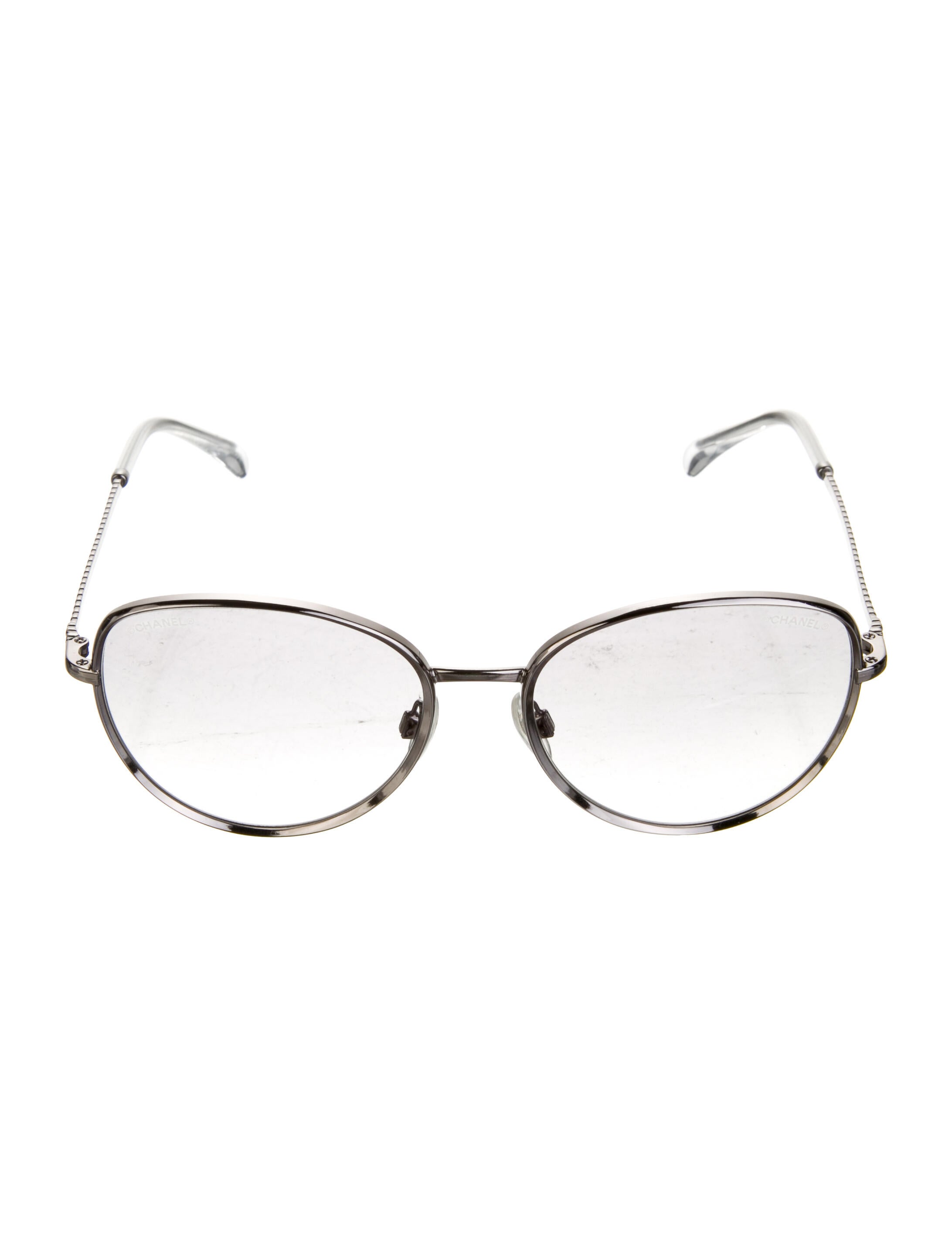 Chanel Interlocking CC Logo Round Sunglasses Grey Sunglasses