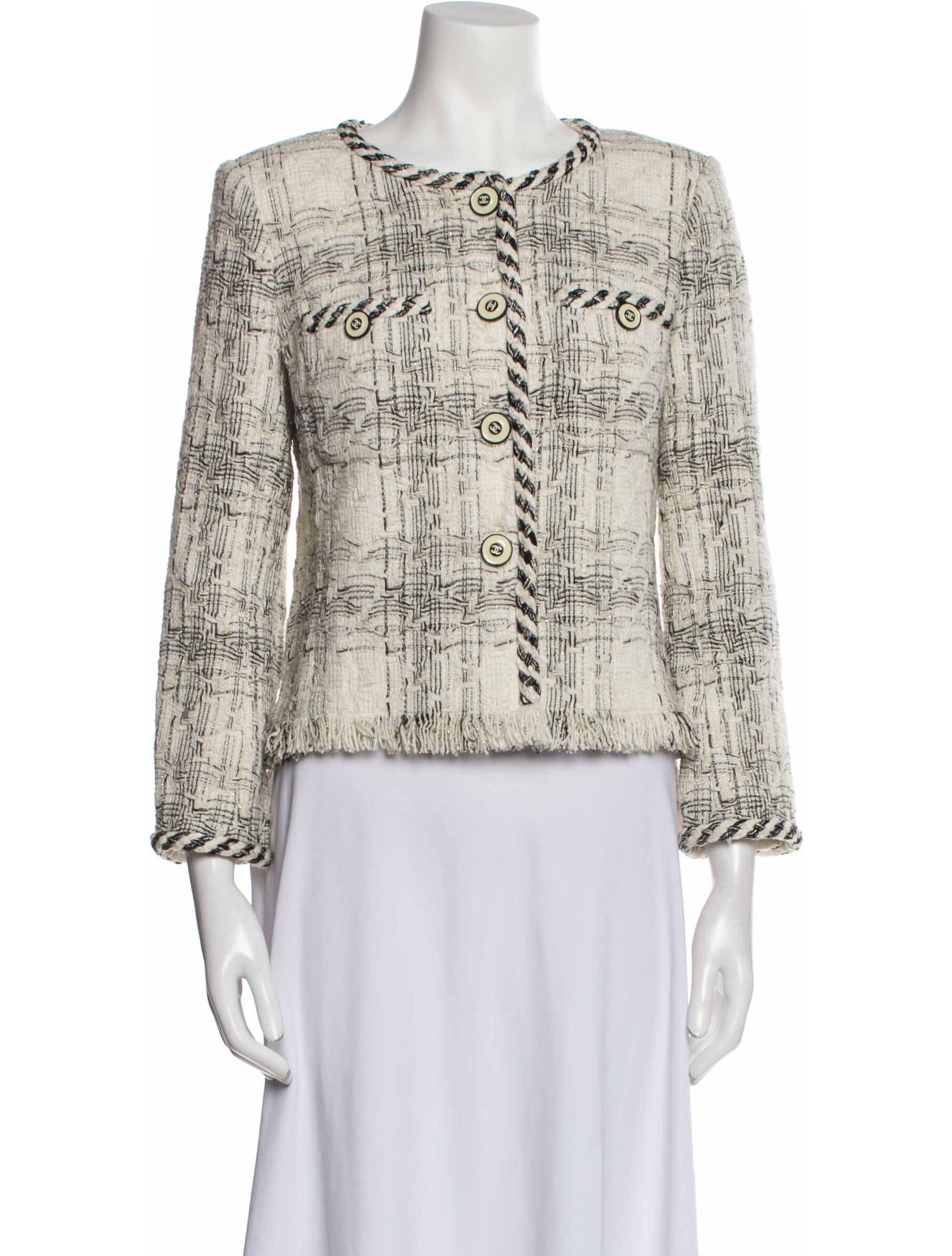 Chanel 2018 Tweed Pattern Evening Jacket