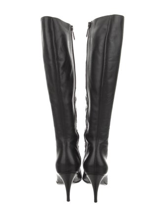 Chanel 2004 Quilted Pattern Lace-Up Boots