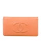 Chanel Timeless Yen Interlocking CC Logo Continental Wallet