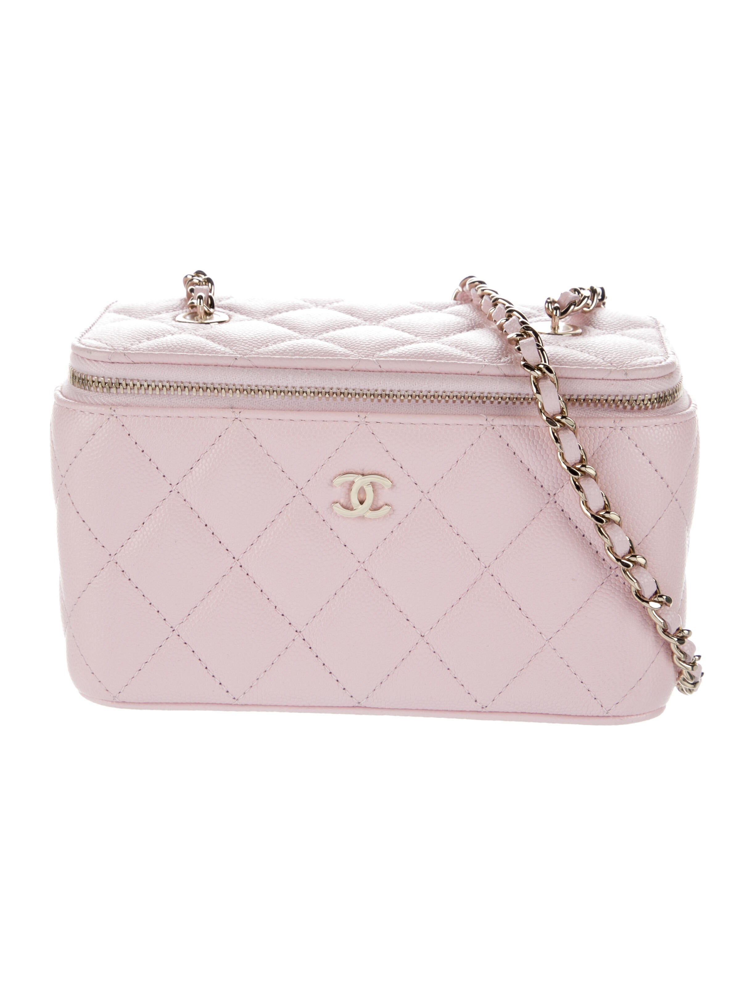 Chanel Small Quilted Vanity Case Pink Crossbody Bags, Handbags