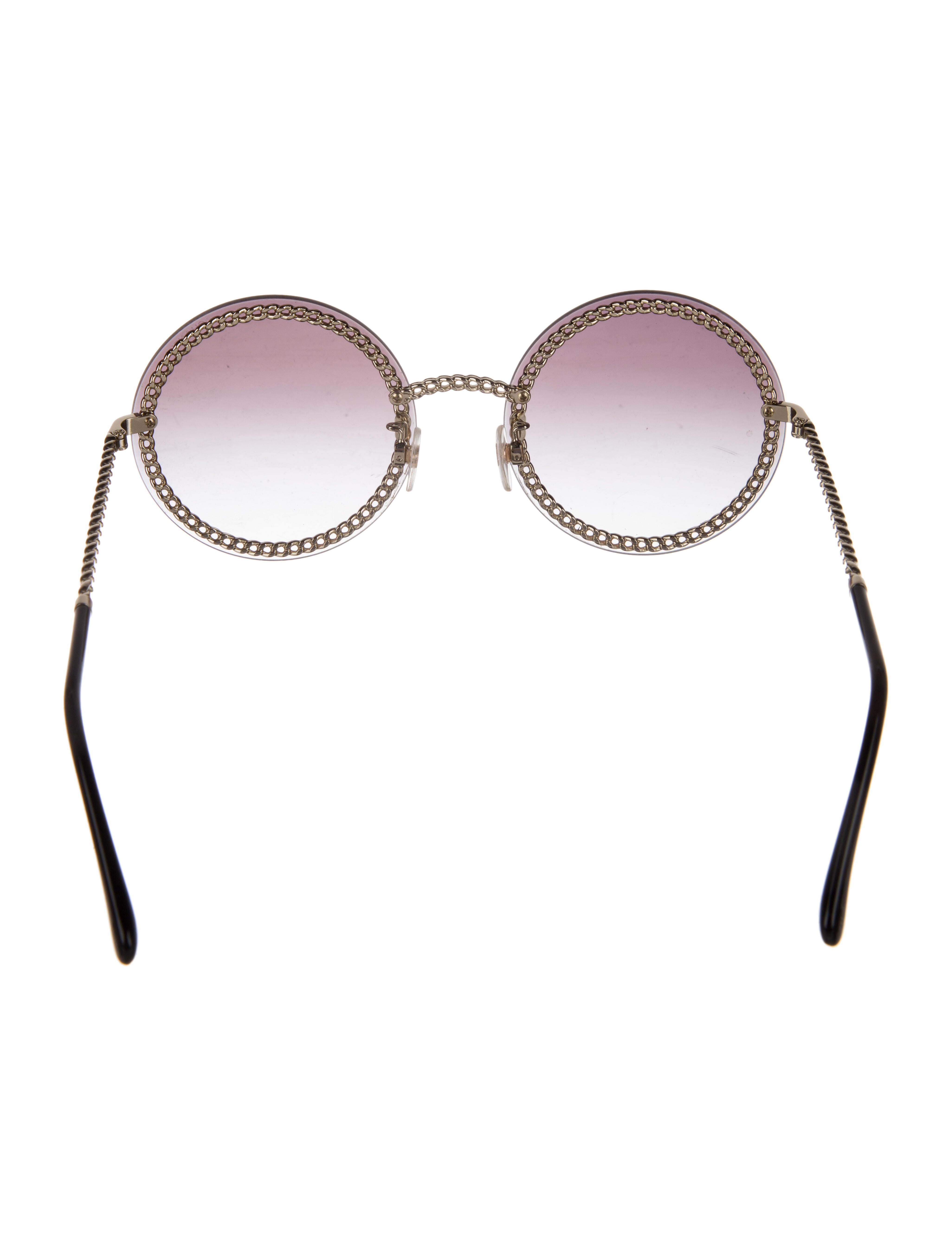 chanel round logo sunglasses