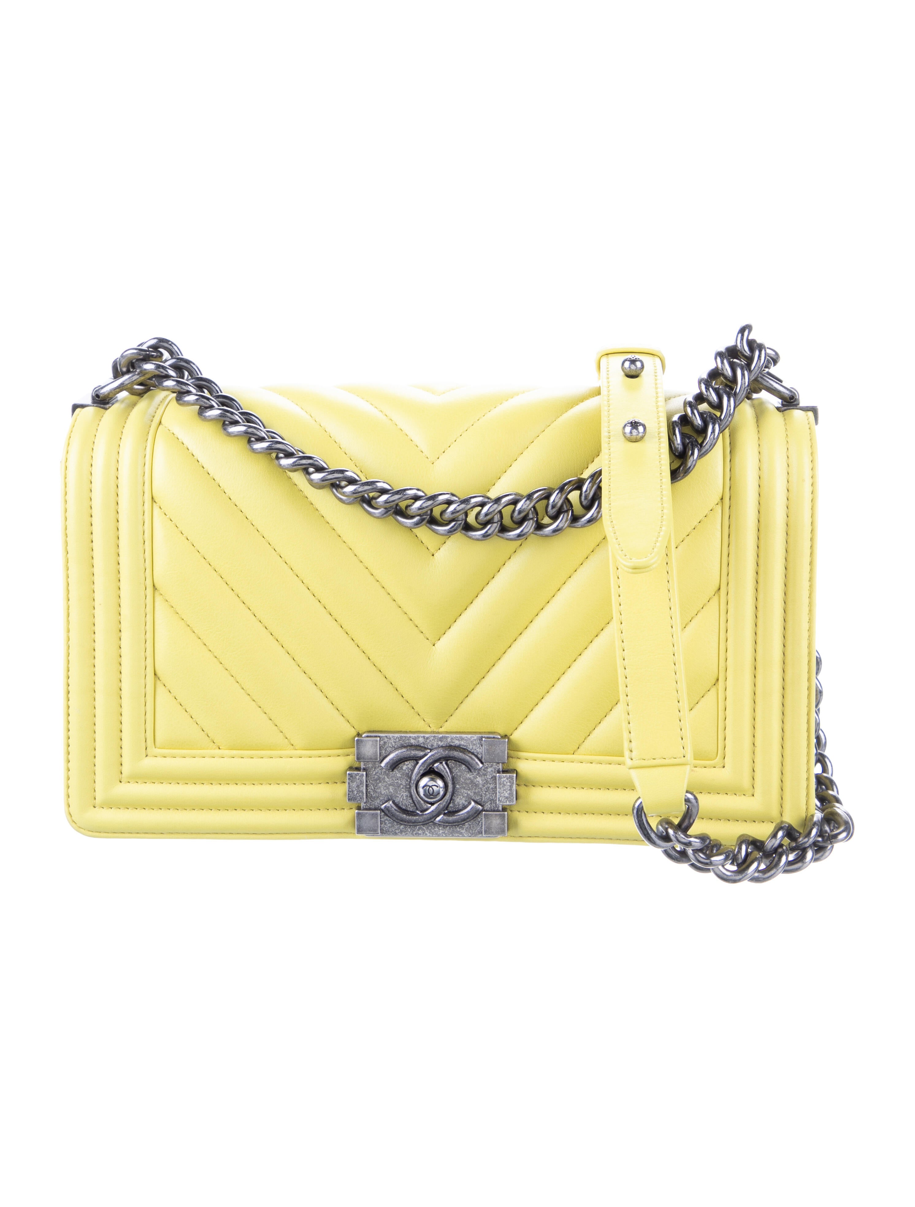 Chanel Small Boy Bag Yellow Shoulder Bags, Handbags CHA71379 The RealReal