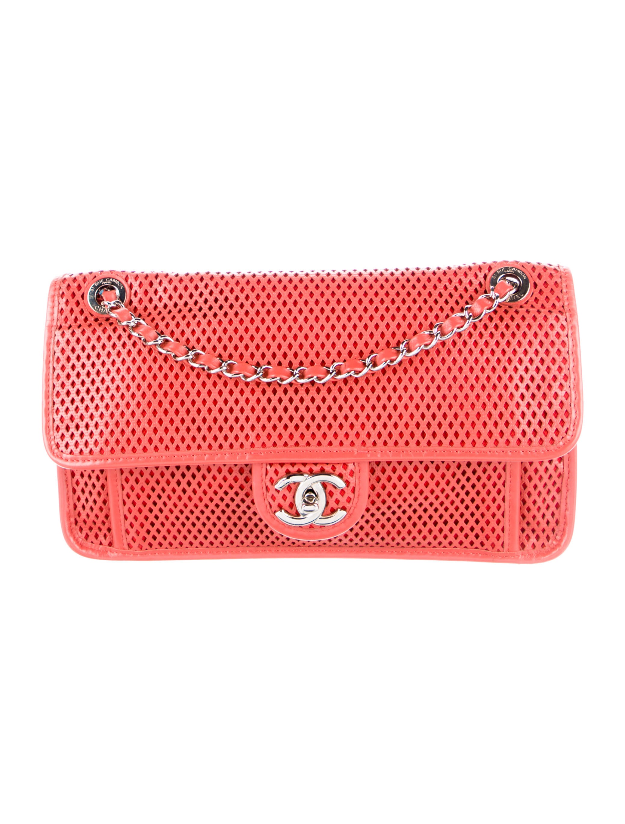 Chanel Vintage Quilted CC Flap Bag Red Shoulder Bags, Handbags