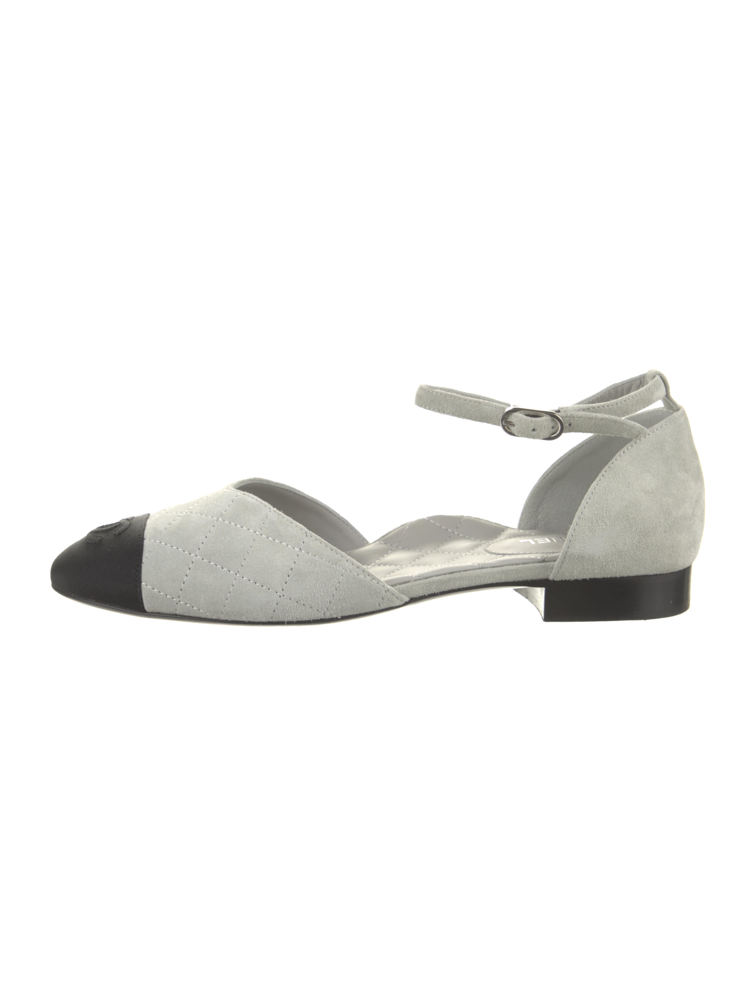 suede chanel flats