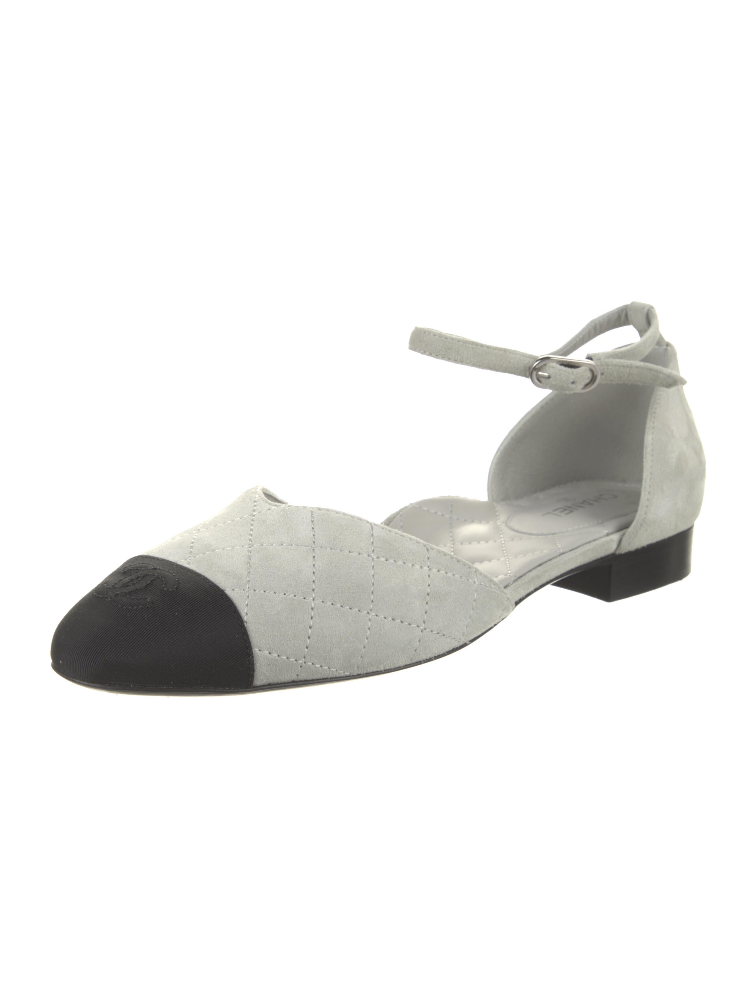 suede chanel flats