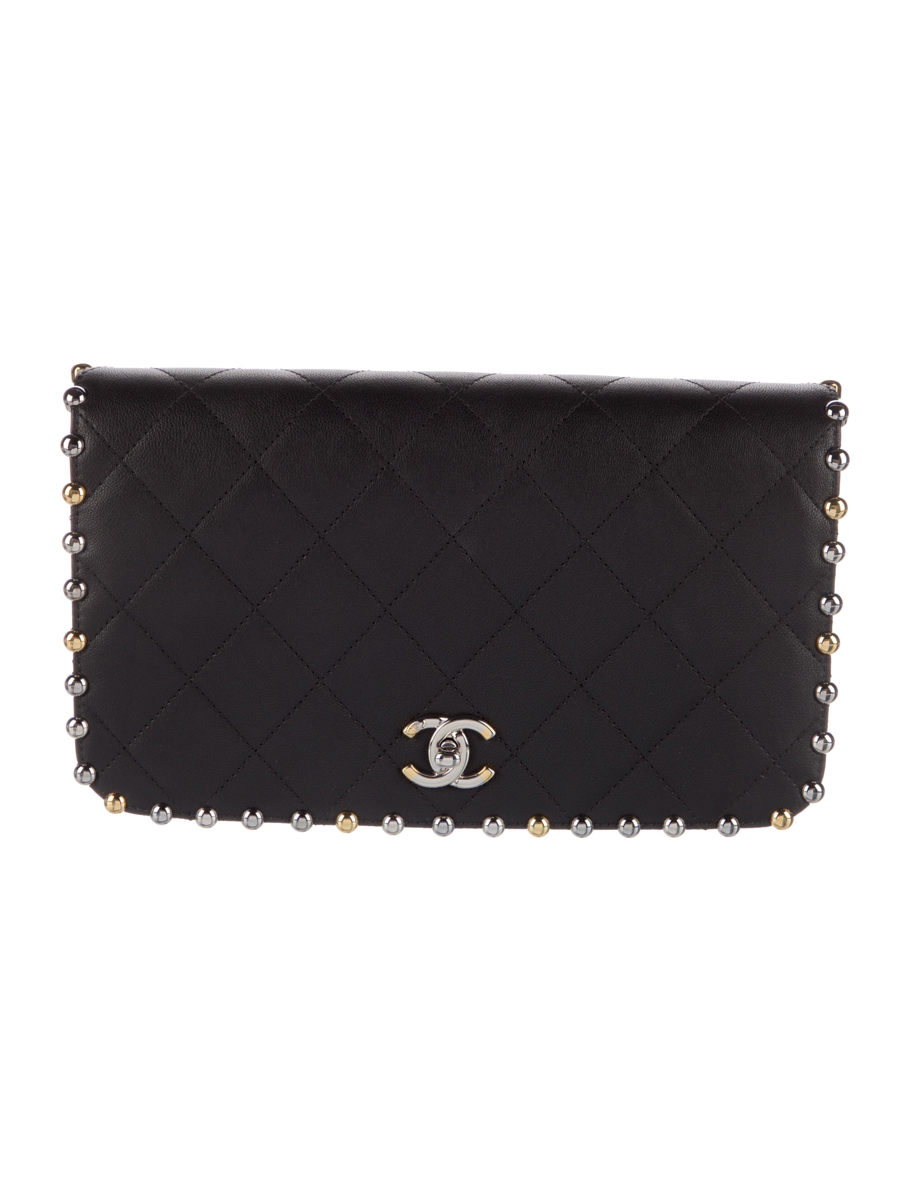 Chanel Strass Embellished Clutch Black Clutches, Handbags CHA61639