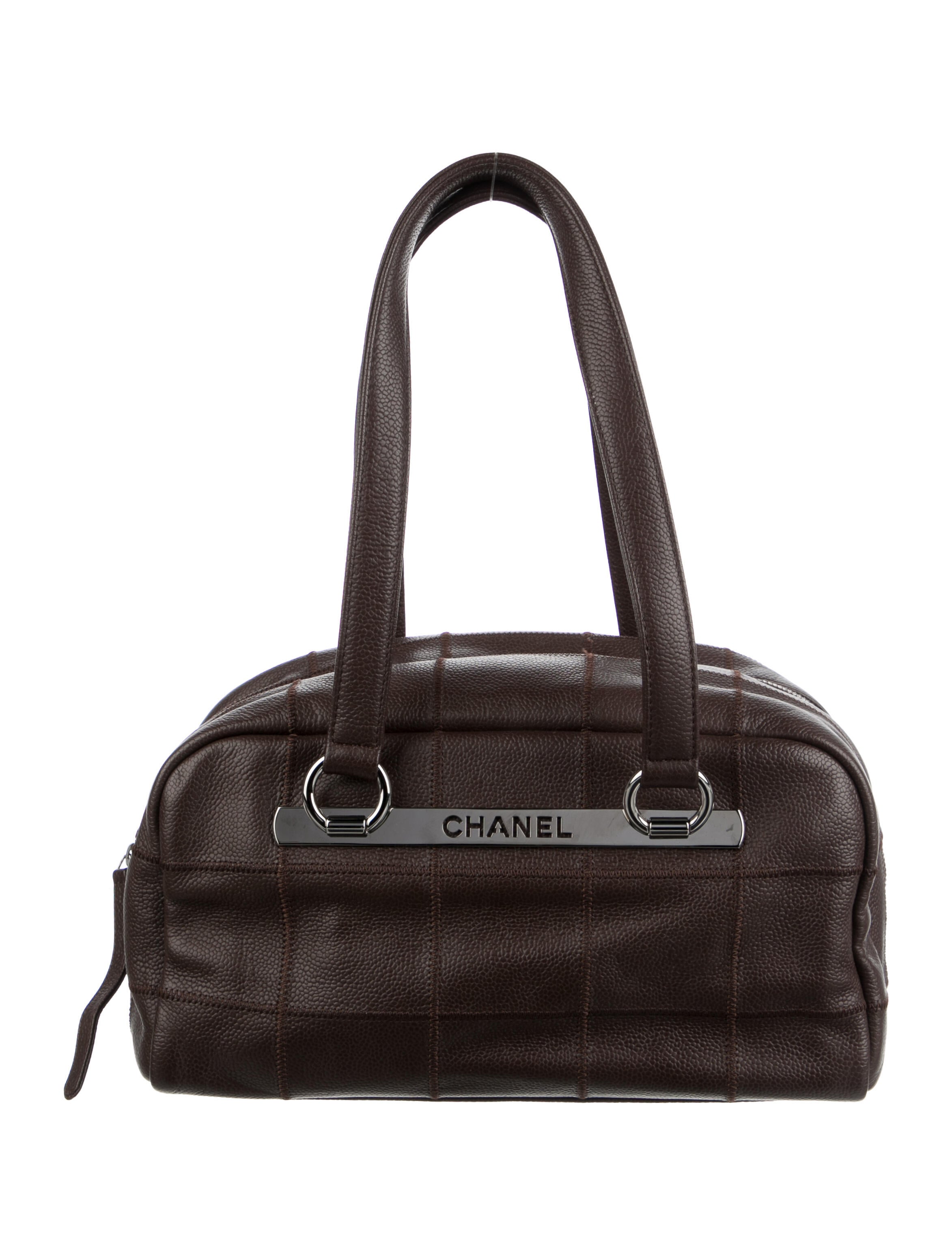 Chanel Beige & Black Matelasse Cambon Bowler Shoulder Bag 2004-05