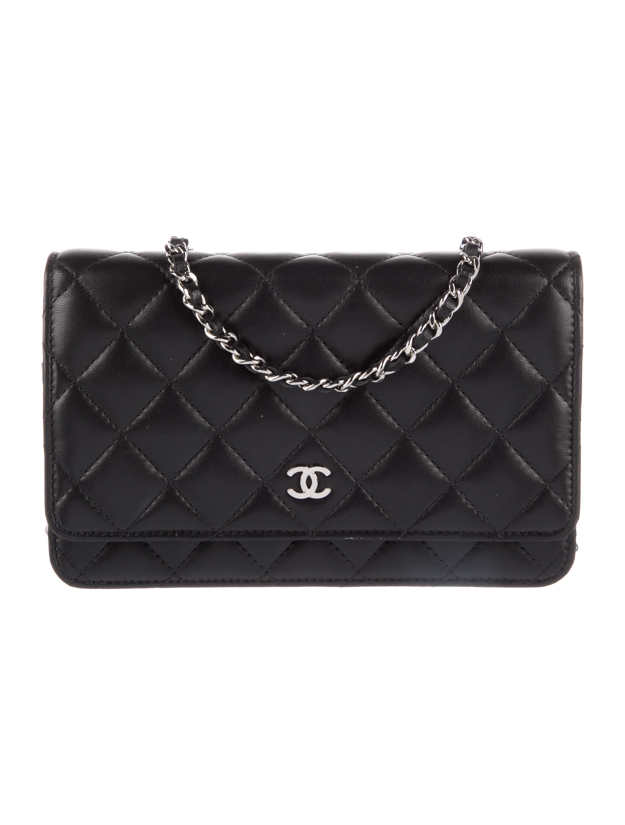 Chanel Quilted Wallet On Chain Black Crossbody Bags, Handbags
