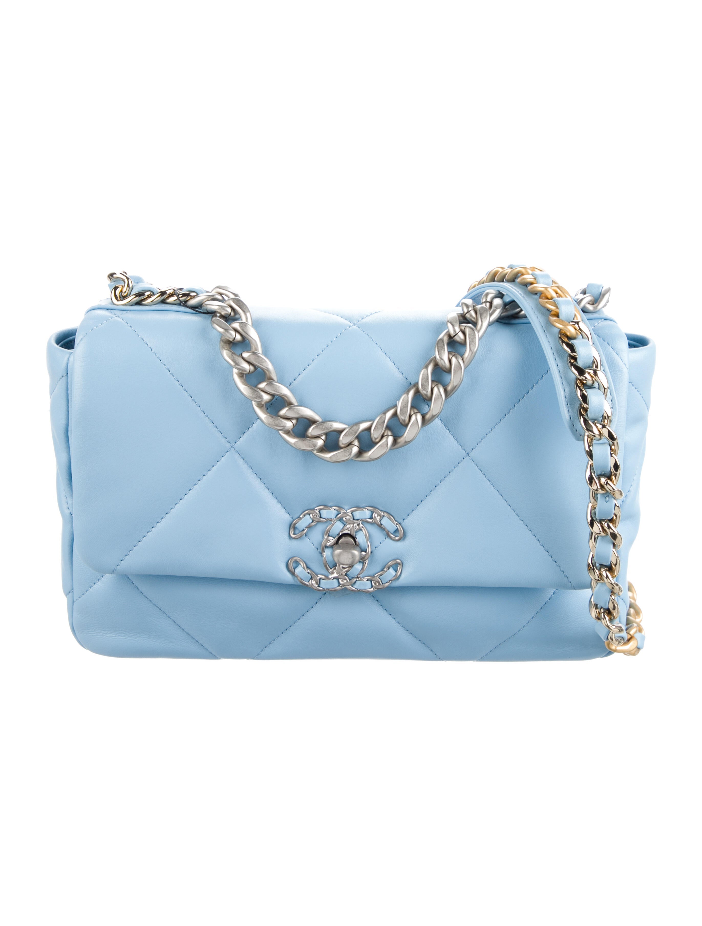 Chanel Sequin Medium Flap Bag w/ Tags Blue Shoulder Bags, Handbags