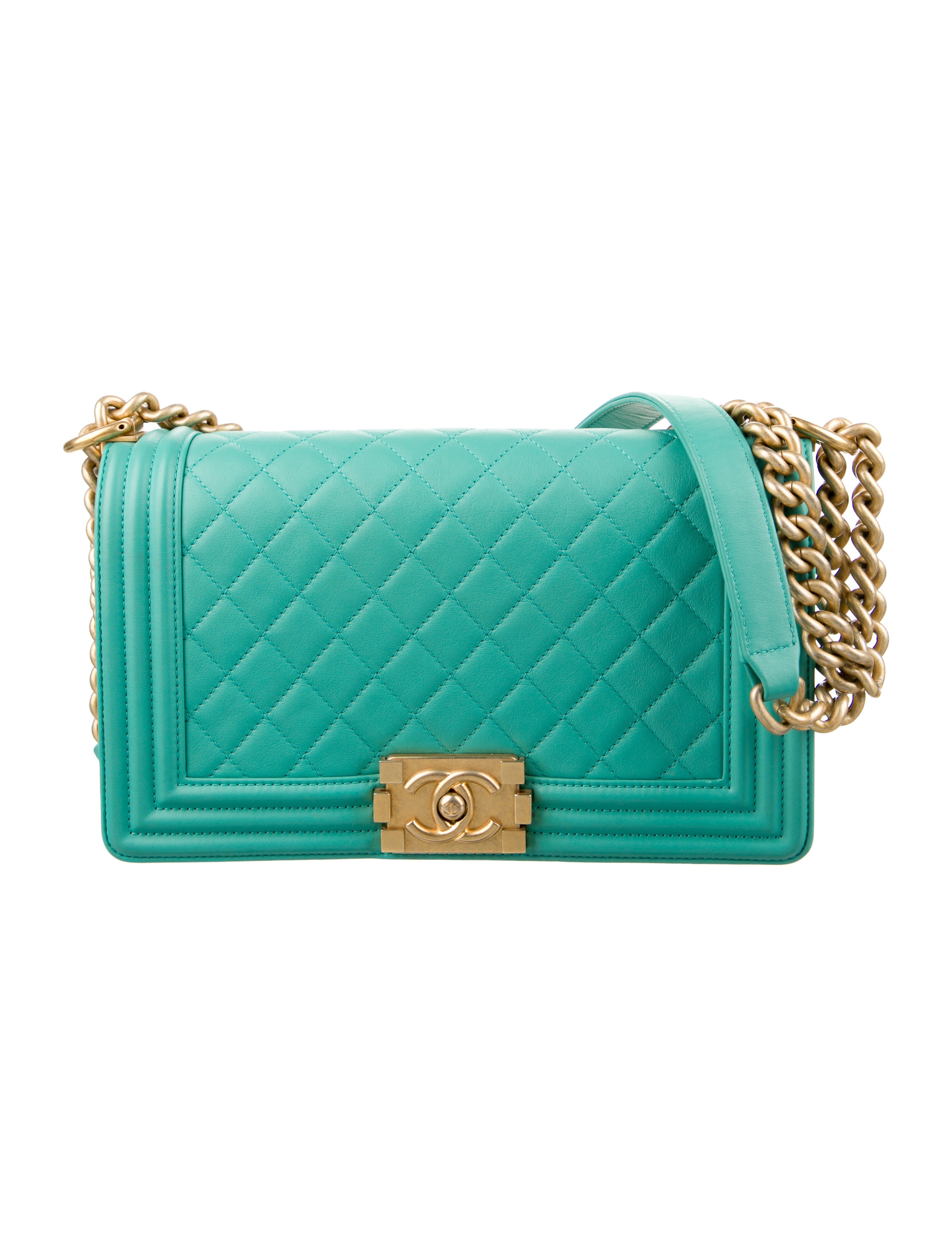 Chanel Quilted Caviar Shoulder Bag Green Shoulder Bags, Handbags