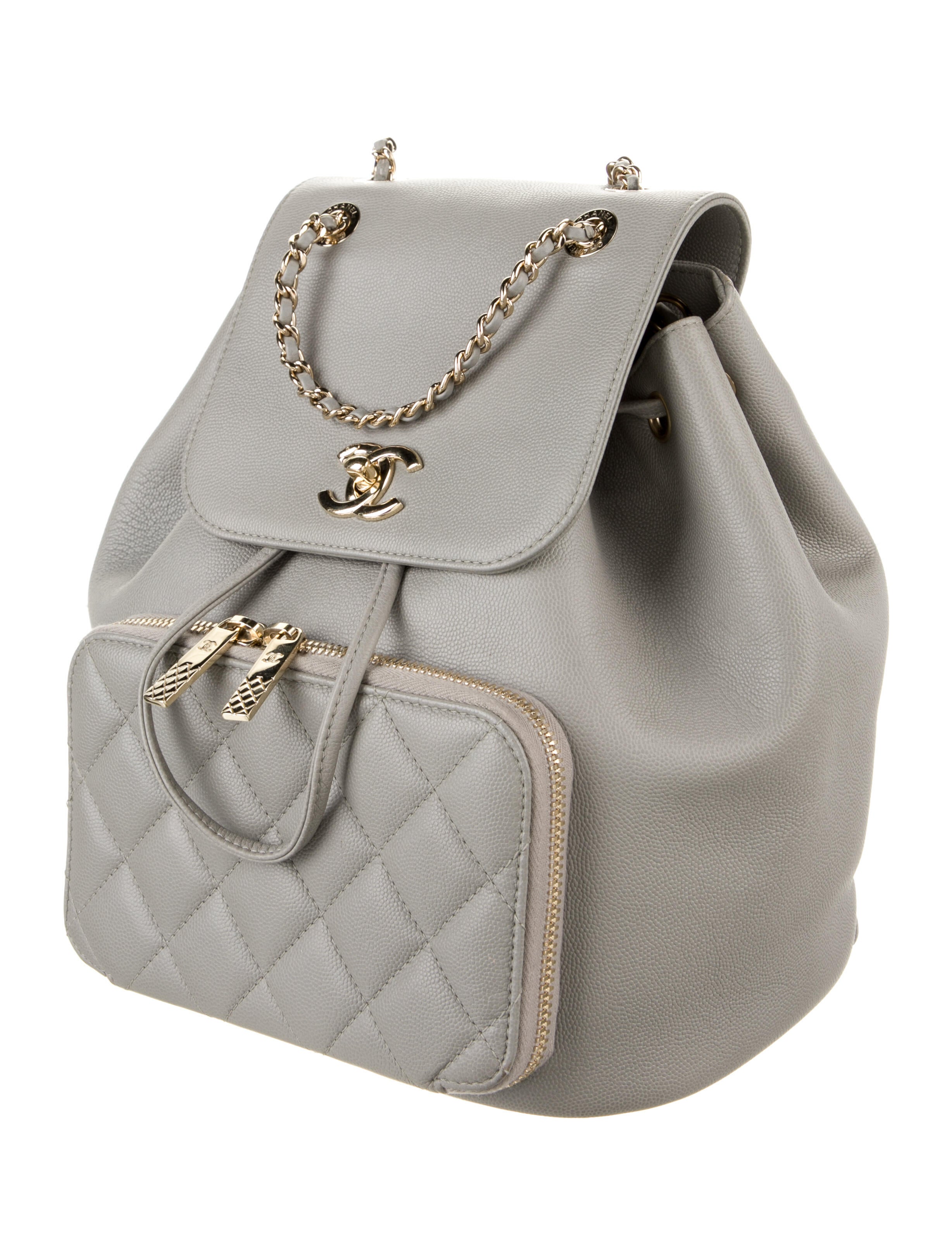 Chanel Business Affinity Backpack Grey Backpacks, Handbags