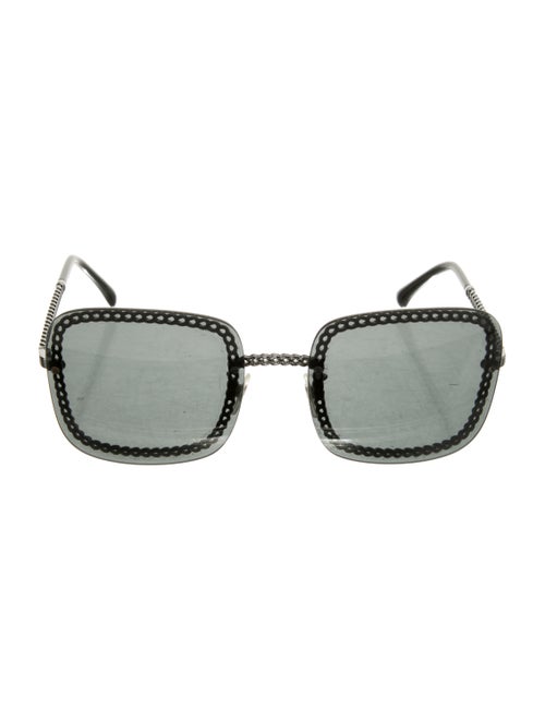 Chanel Chain-Link Accent Square Sunglasses