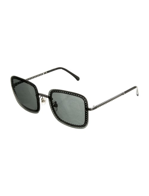 Chanel Chain-Link Accent Square Sunglasses
