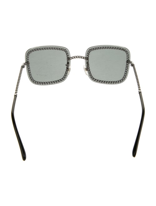 Chanel Chain-Link Accent Square Sunglasses