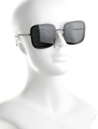 Chanel Chain-Link Accent Square Sunglasses