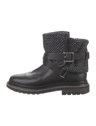 Chanel 2015 Interlocking CC Logo Combat Boots