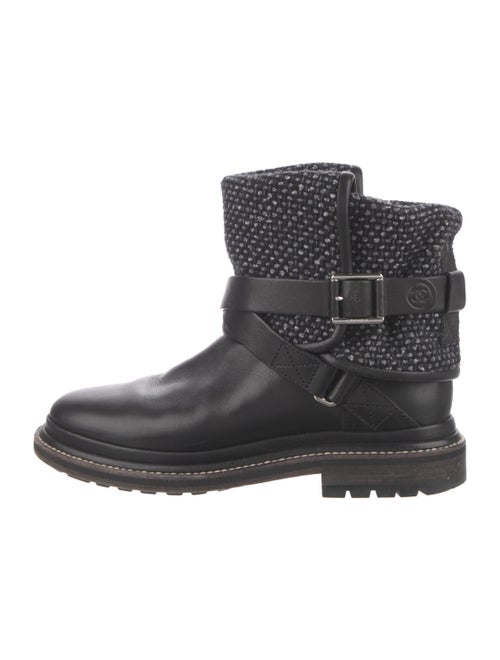Chanel 2015 Interlocking CC Logo Combat Boots