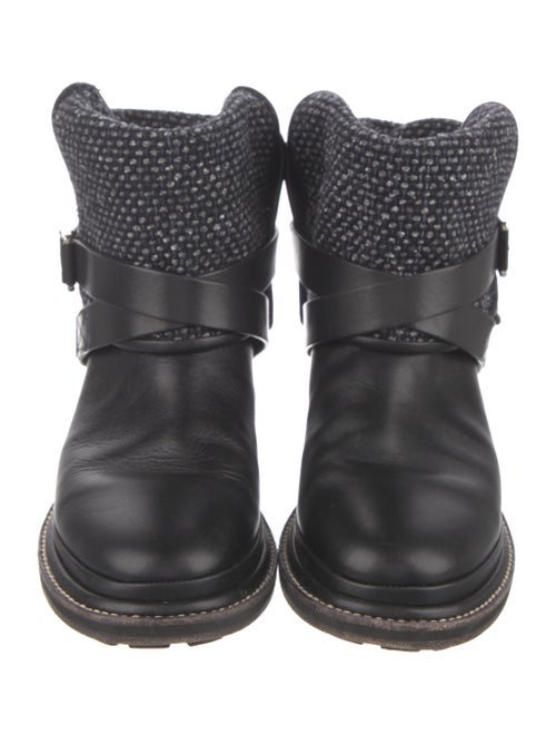 Chanel 2015 Interlocking CC Logo Combat Boots