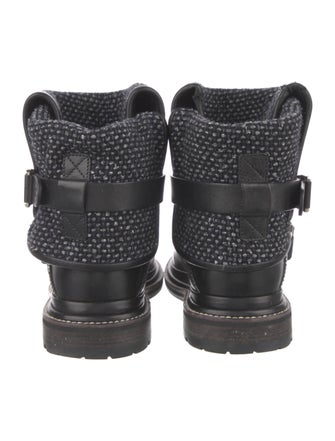 Chanel 2015 Interlocking CC Logo Combat Boots
