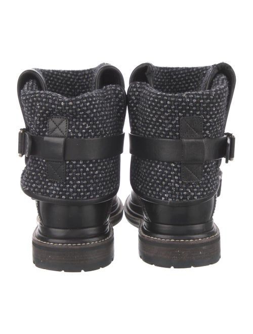 Chanel 2015 Interlocking CC Logo Combat Boots